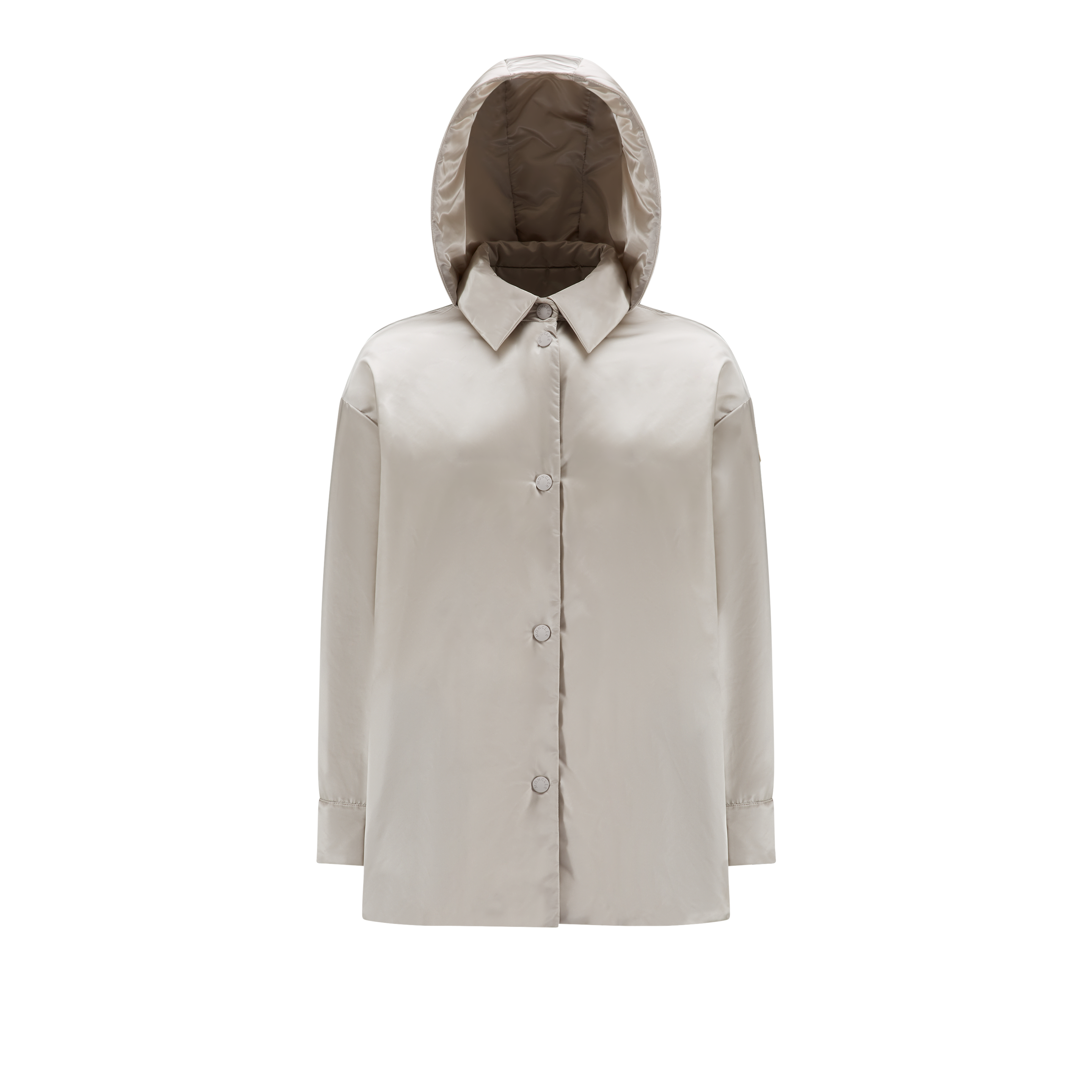 Moncler Collection Shacket Giffre In Beige