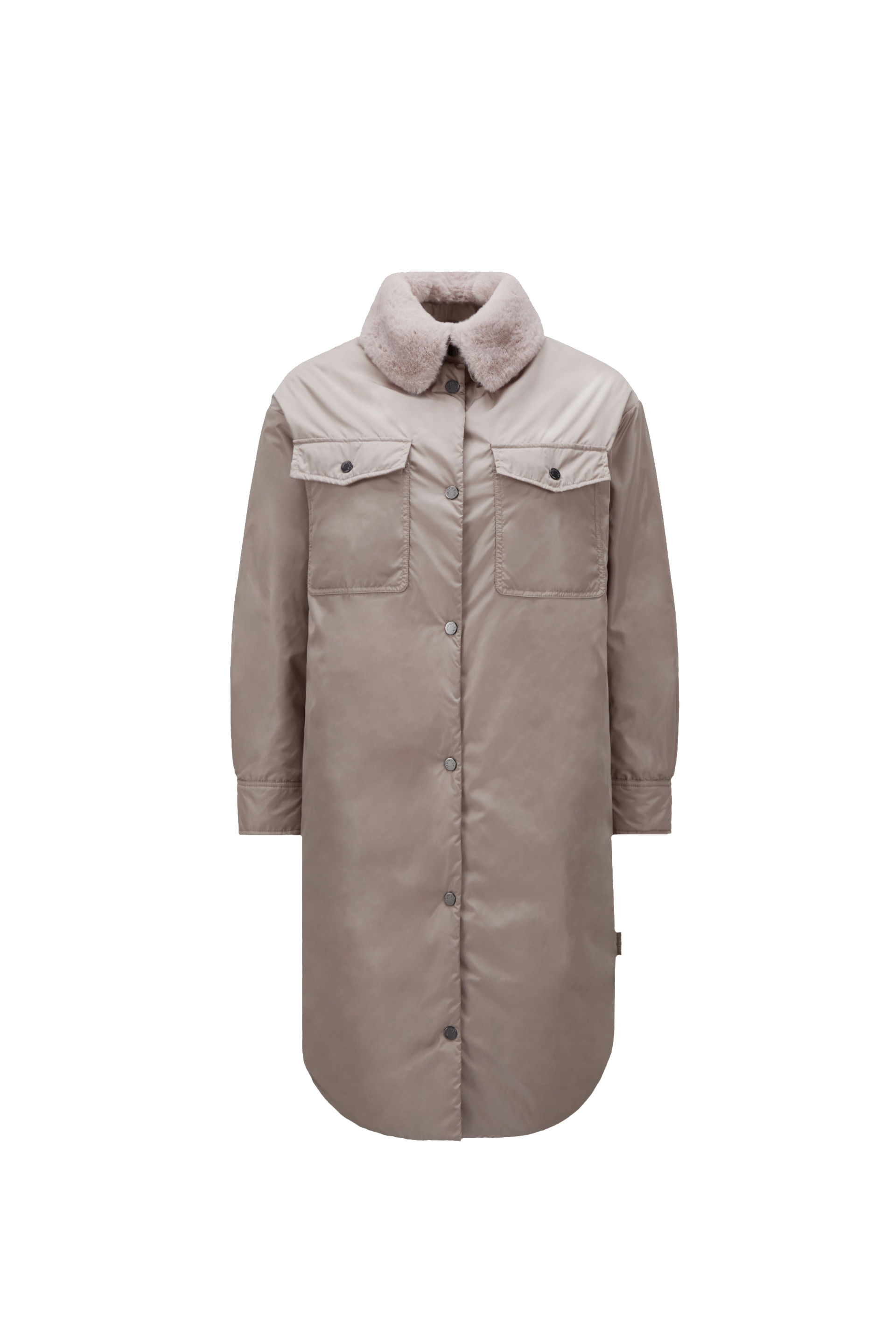 Moncler Collection Robe Chemisier In Beige