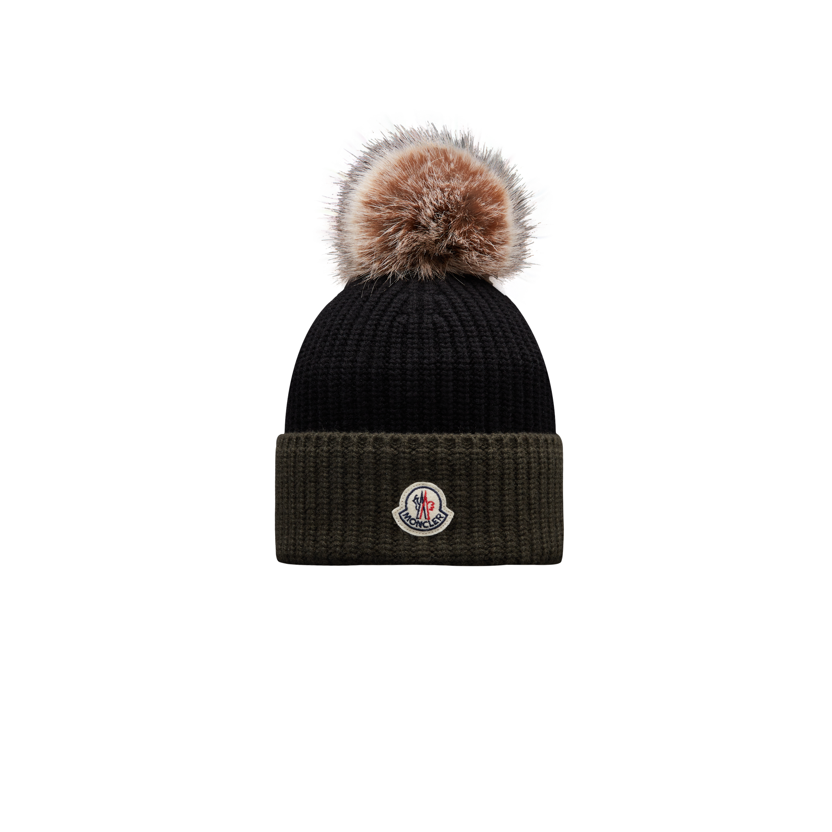Moncler Collection Beanie With Pom-pom Black Size One Size