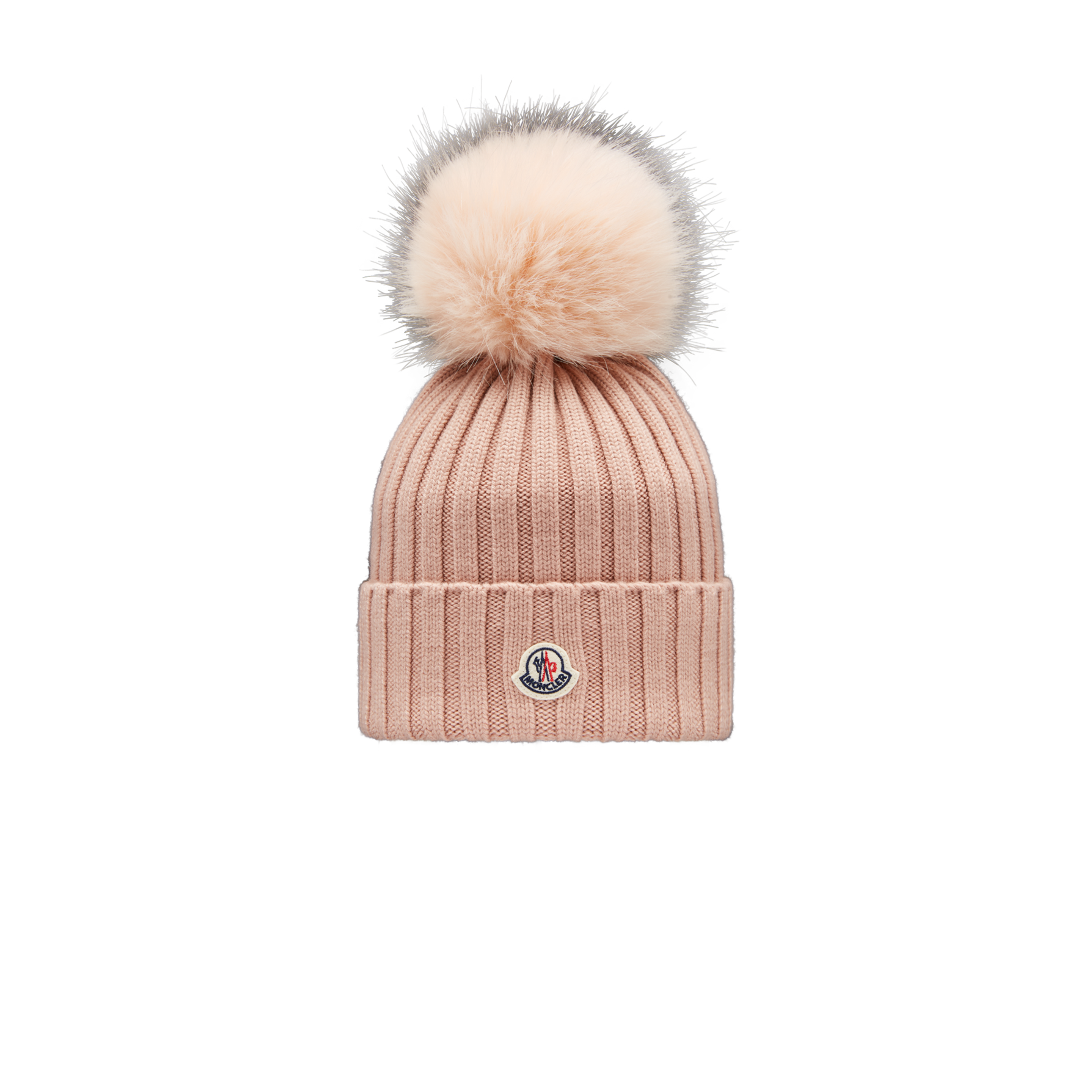 Moncler Collection Beanie With Pom Pom Pink