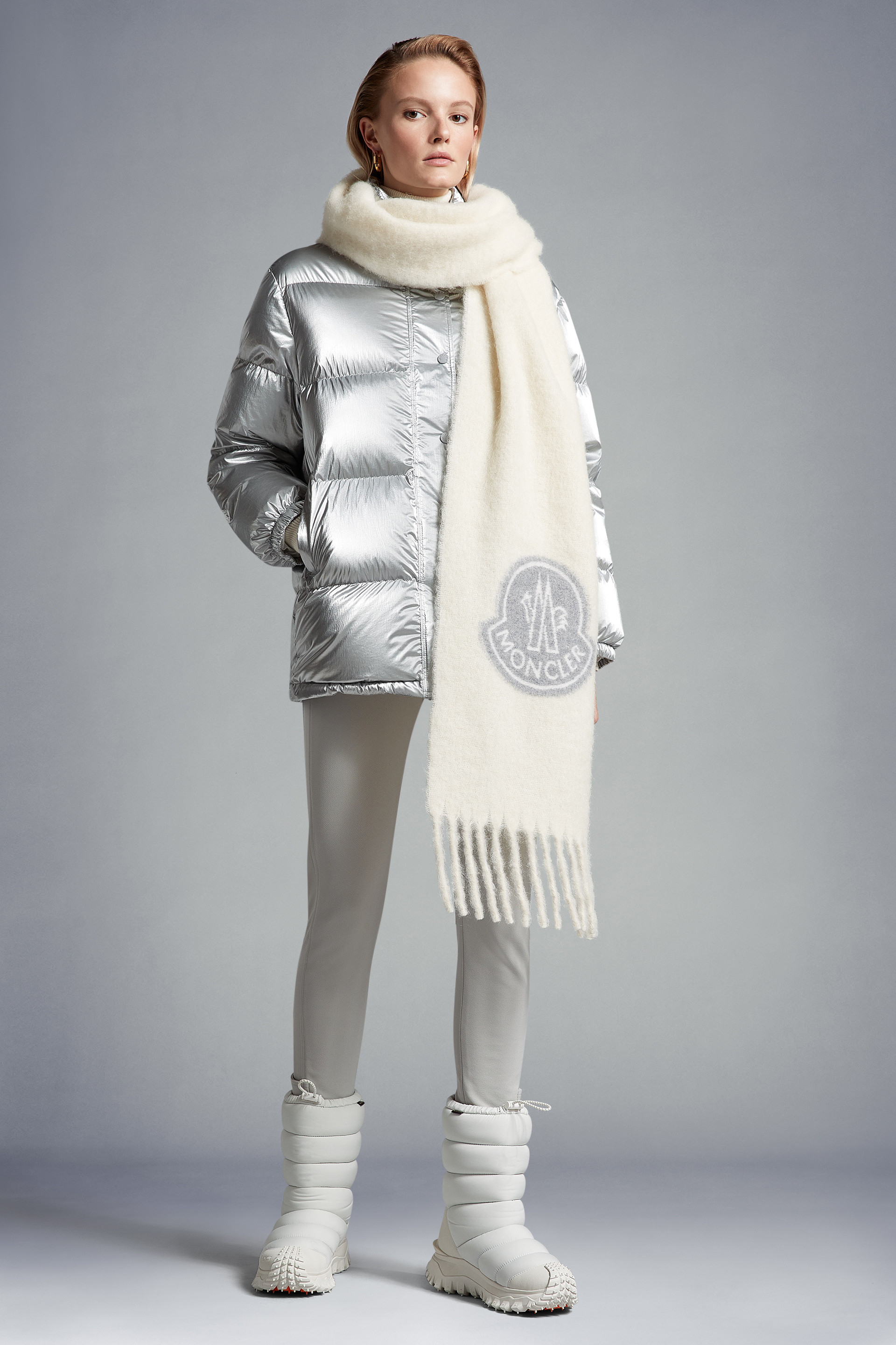 Etro Schal Aus Wolle Mit Logo in Weiß Damen Accessoires Handschuhe 