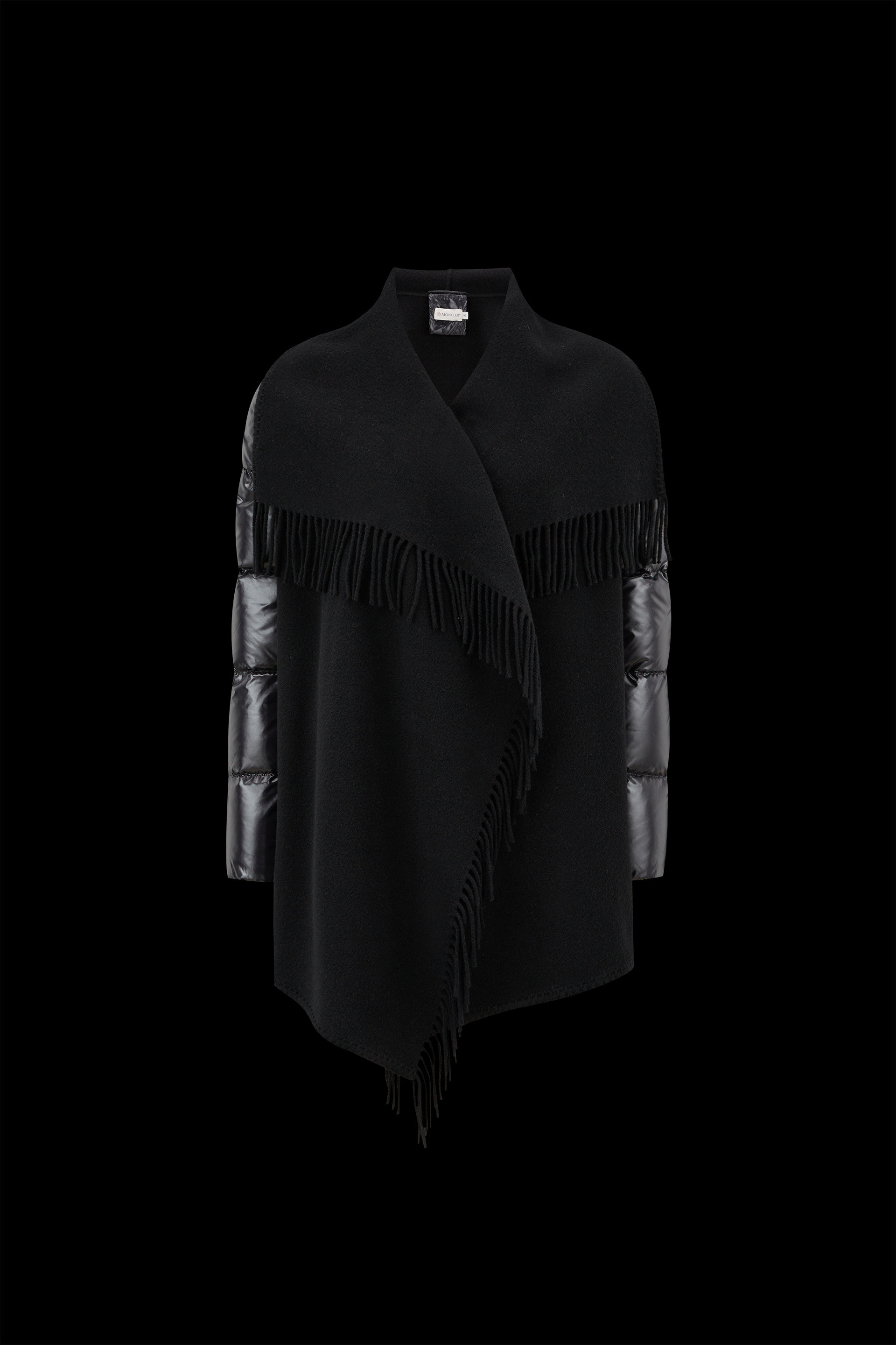 Femme Vêtements Manteaux Capes Cape en laine melangee Laines Moncler en coloris Noir 