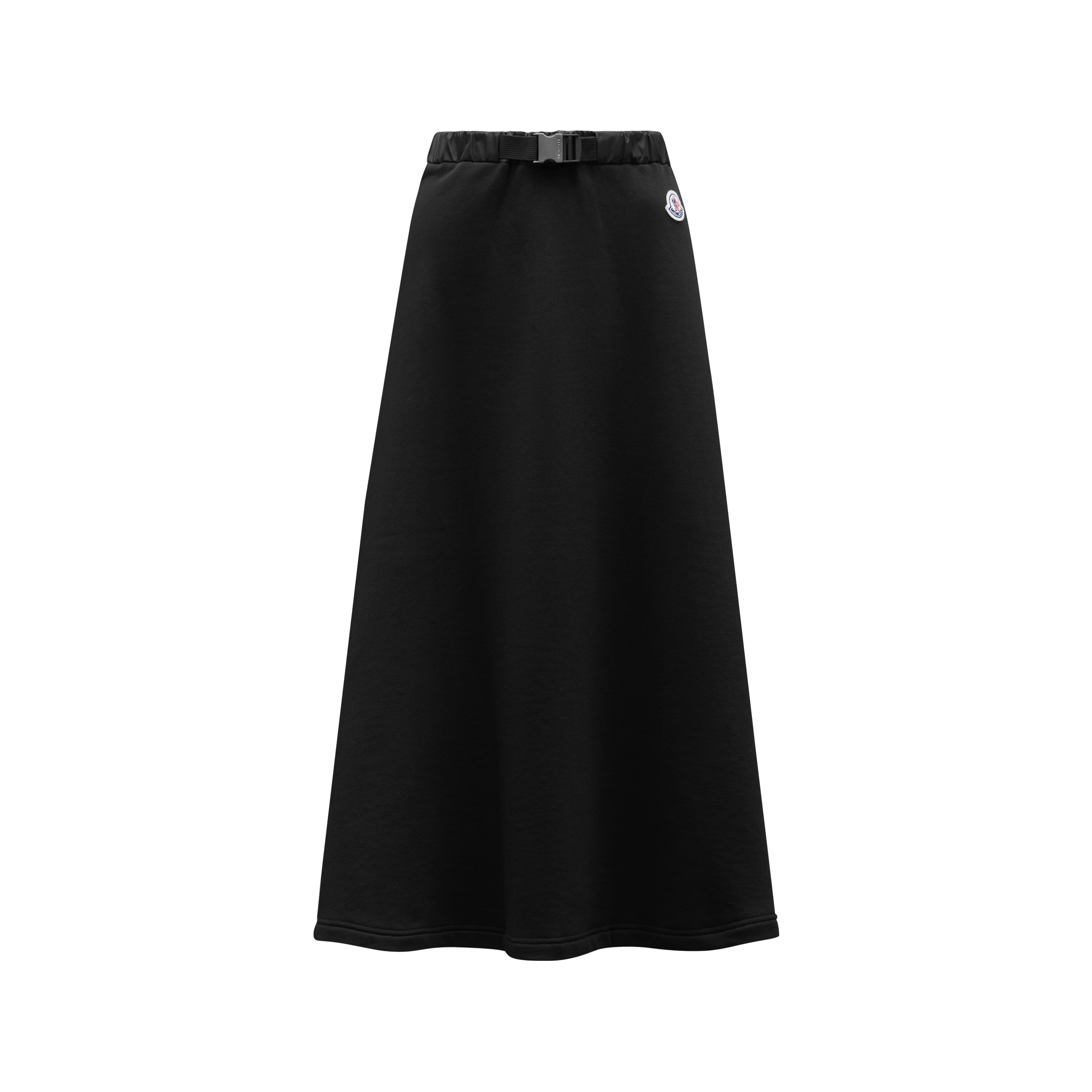 Moncler Collection Jupe Midi En Molleton In Black