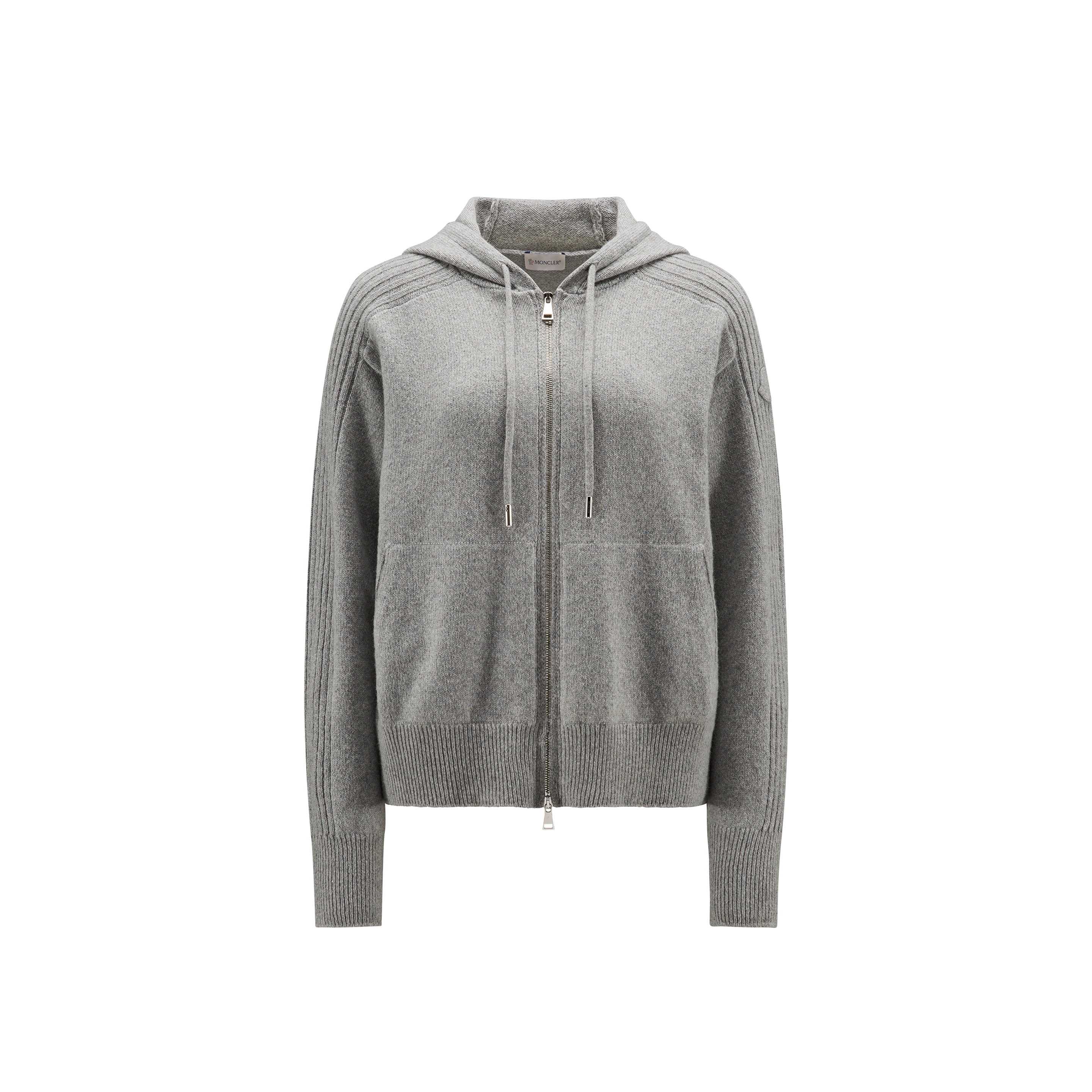 Moncler Collection Cashmere Blend Hoodie In Grey