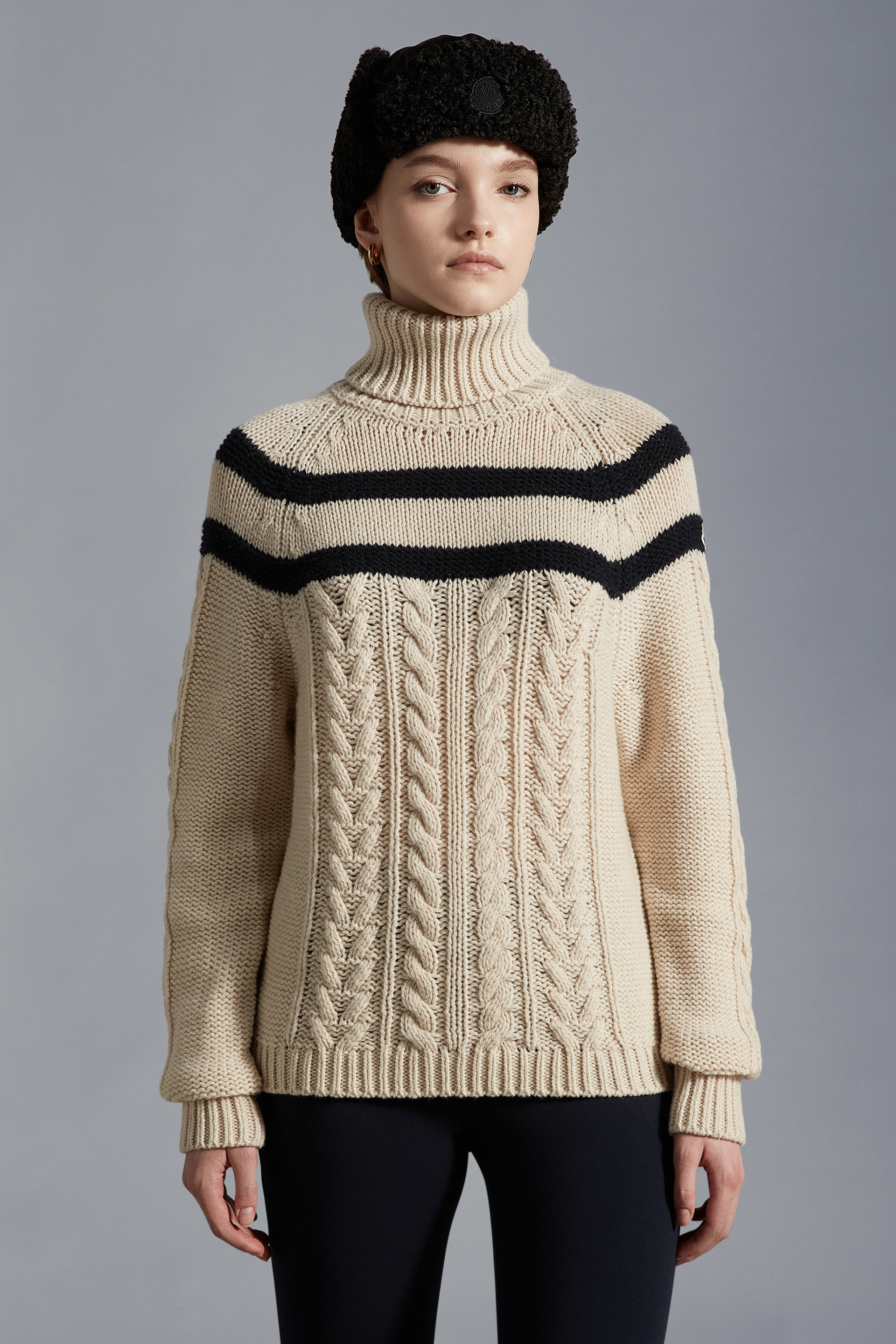 Moncler Genius 2 Moncler 1952 Cotton-blend Cardigan in Beige Womens Jumpers and knitwear Moncler Genius Jumpers and knitwear White 