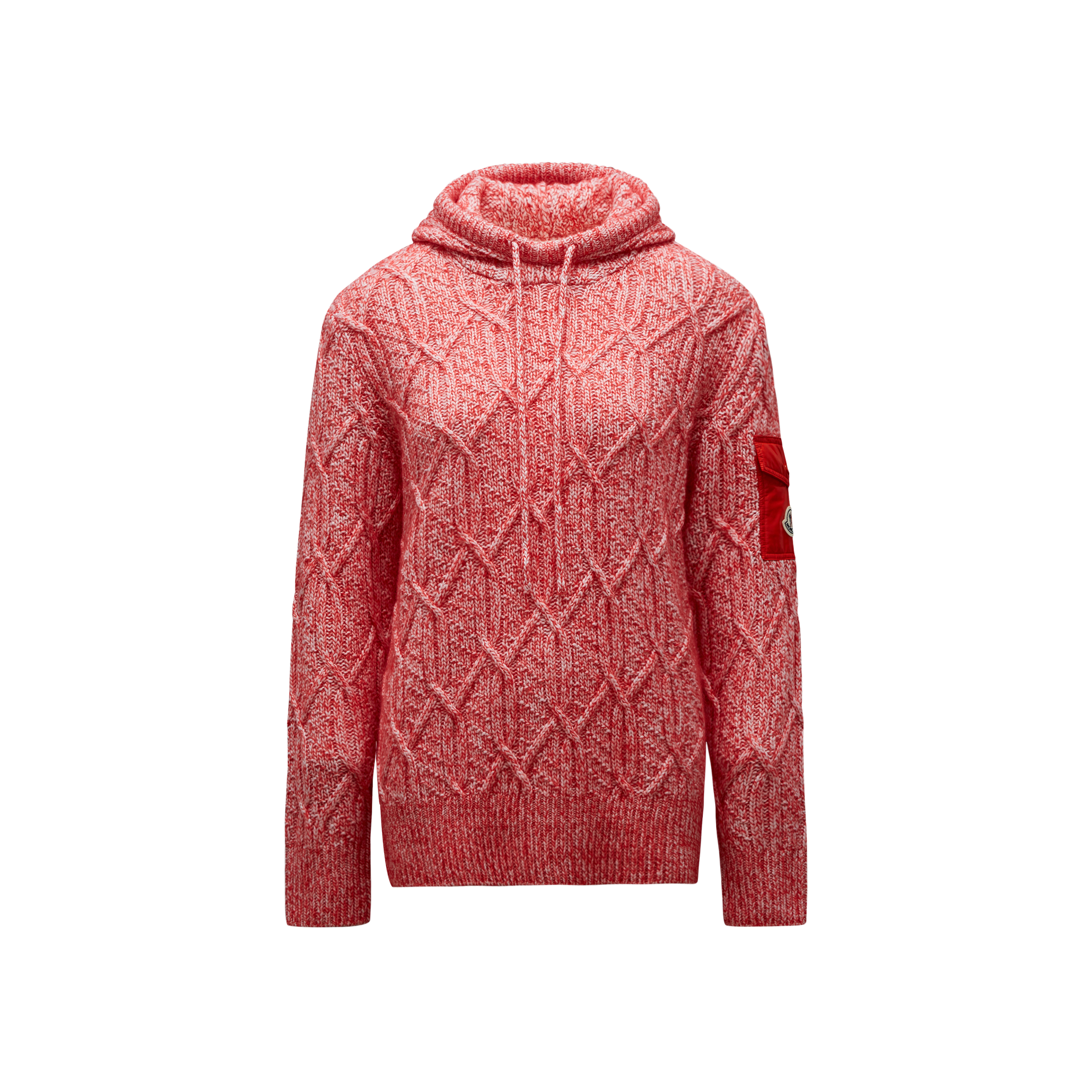 Moncler Collection Sweat À Capuche En Laine Et Mohair In Red