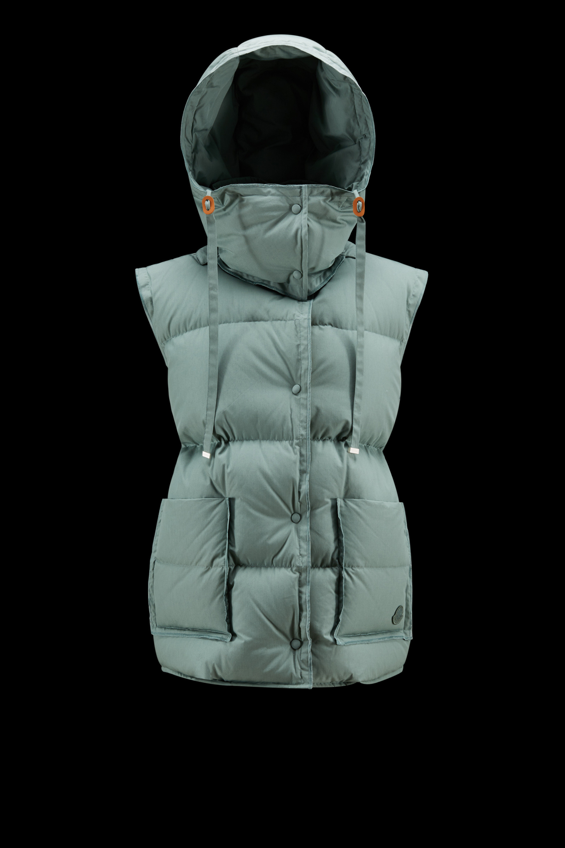 Green Moncler Genius Batty Cotton Down Vest in Light Green Womens Clothing Jackets Waistcoats and gilets 