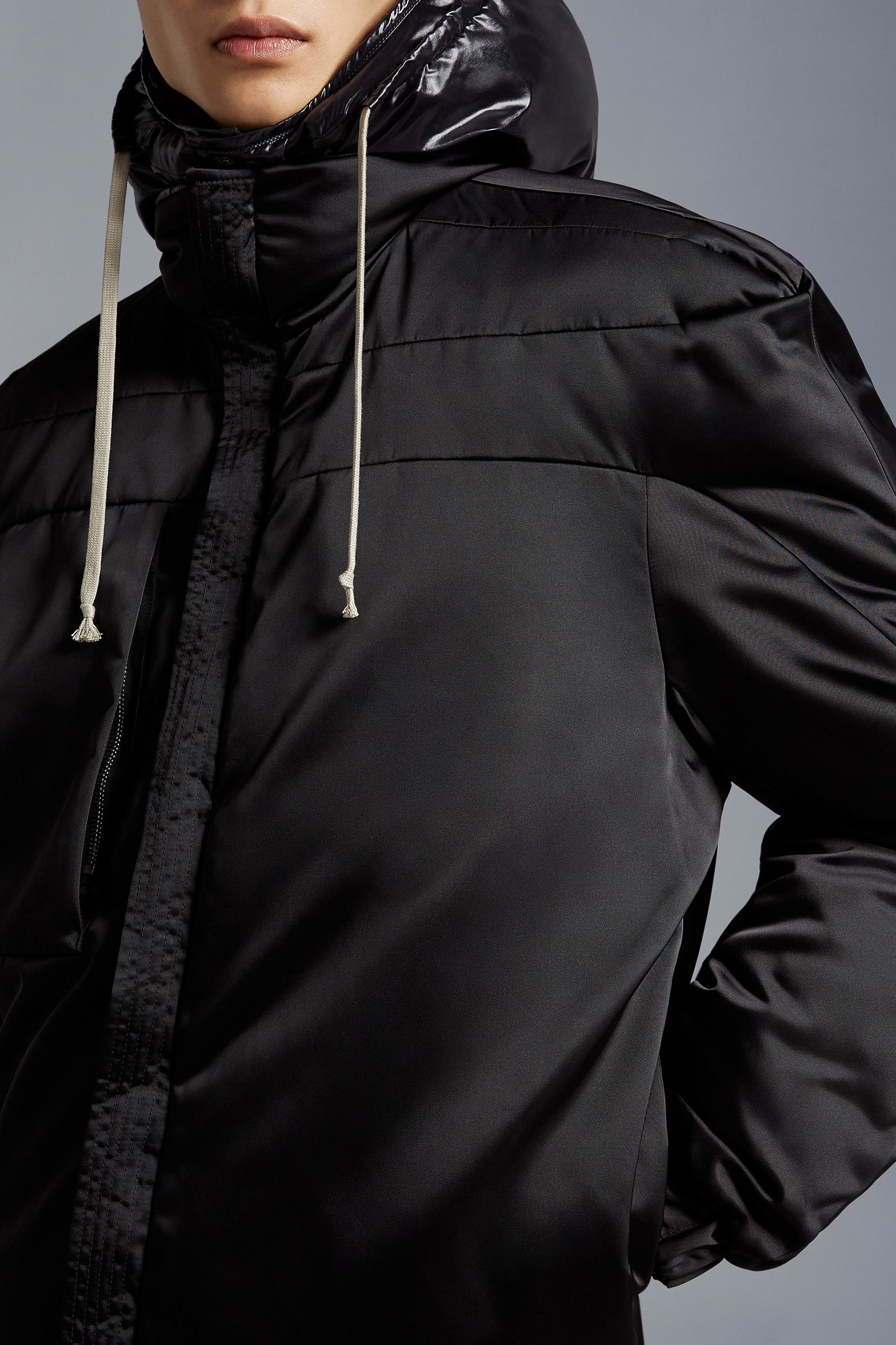 Black Moncler Maya 70 by Rick Owens - Short Down Jackets for Men 