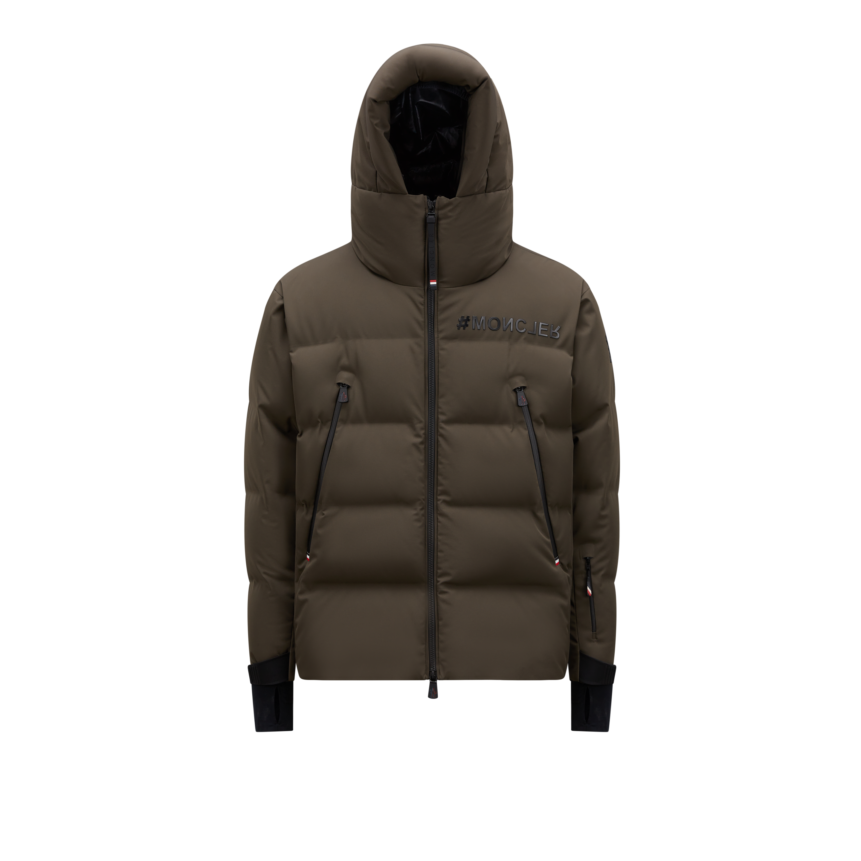 Shop Moncler Doudoune Courte Fellberg In Vert