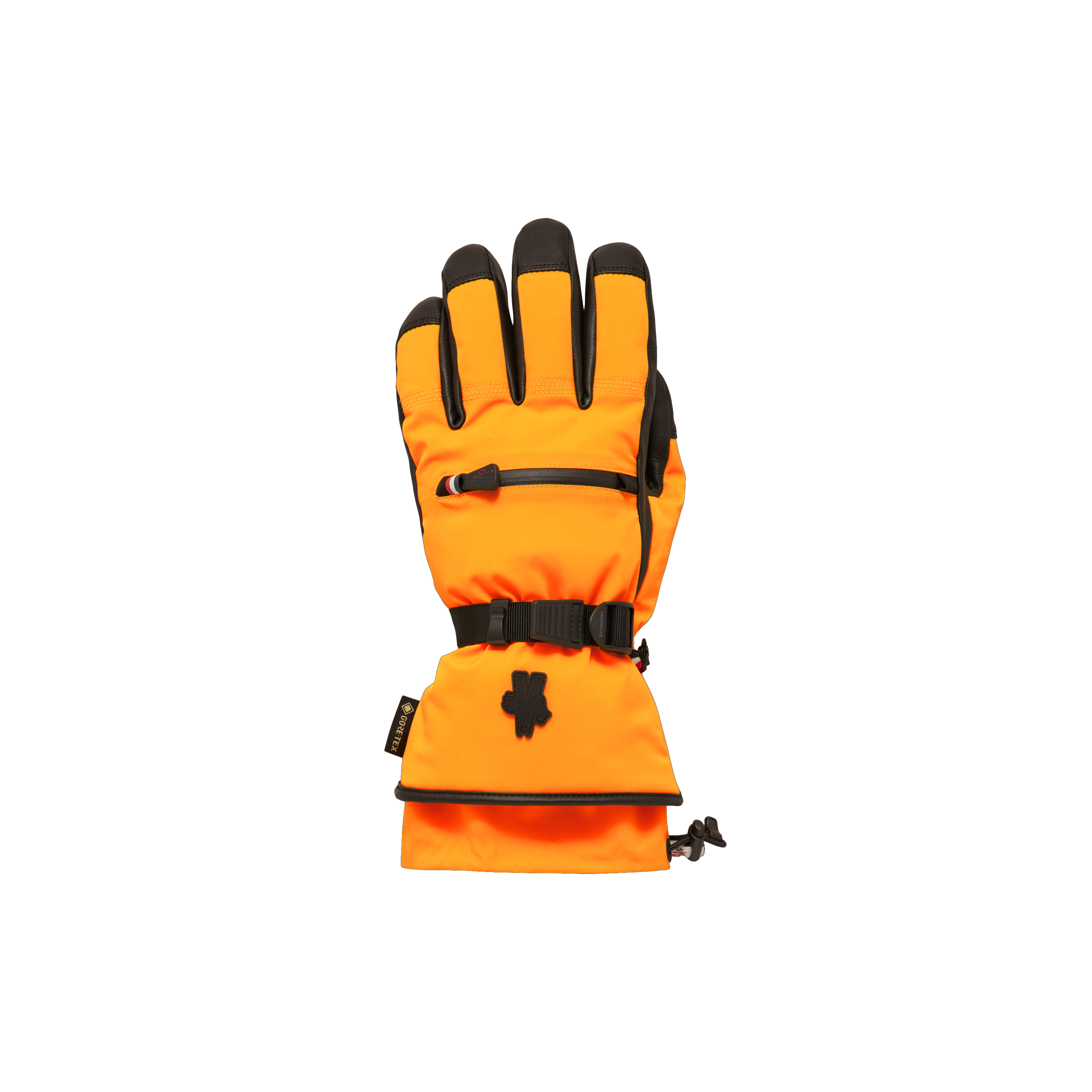 Moncler Padded Gloves In Orange