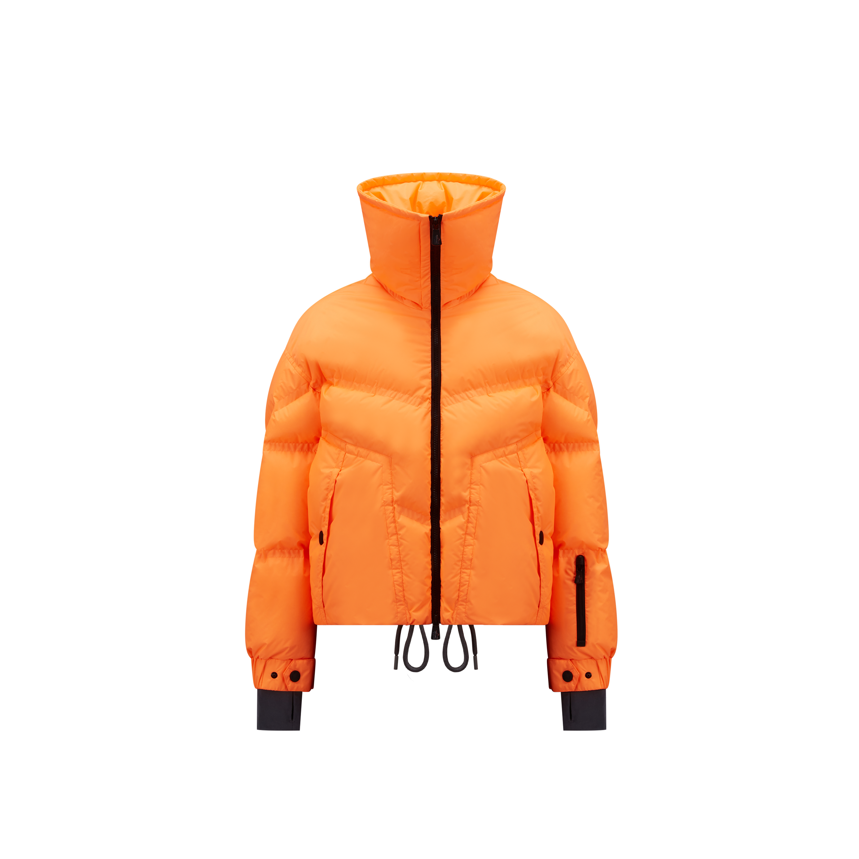Shop Moncler Cluses Short Down Jacket Orange