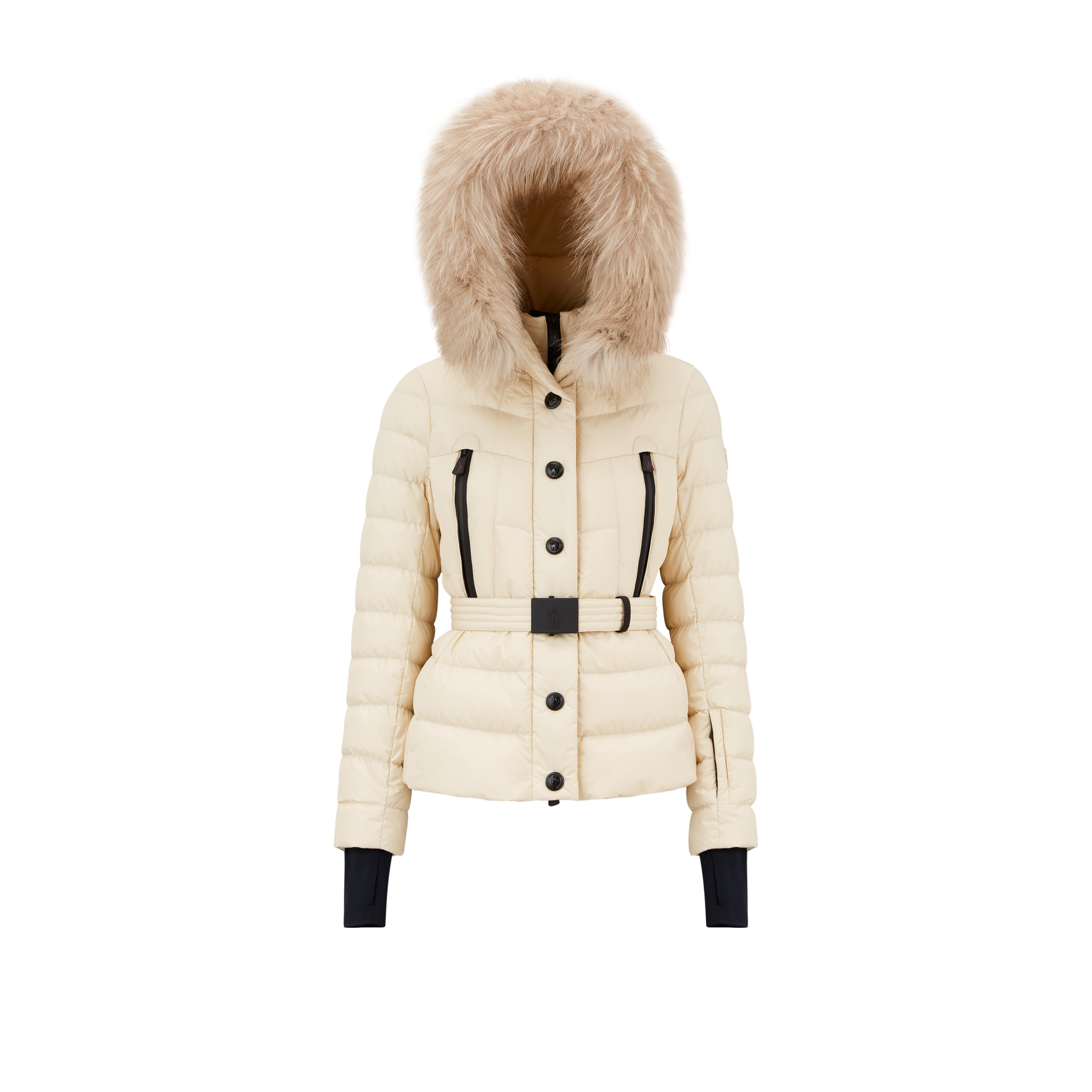 Moncler Beverley Nylon Down Ski Jacket In Brown