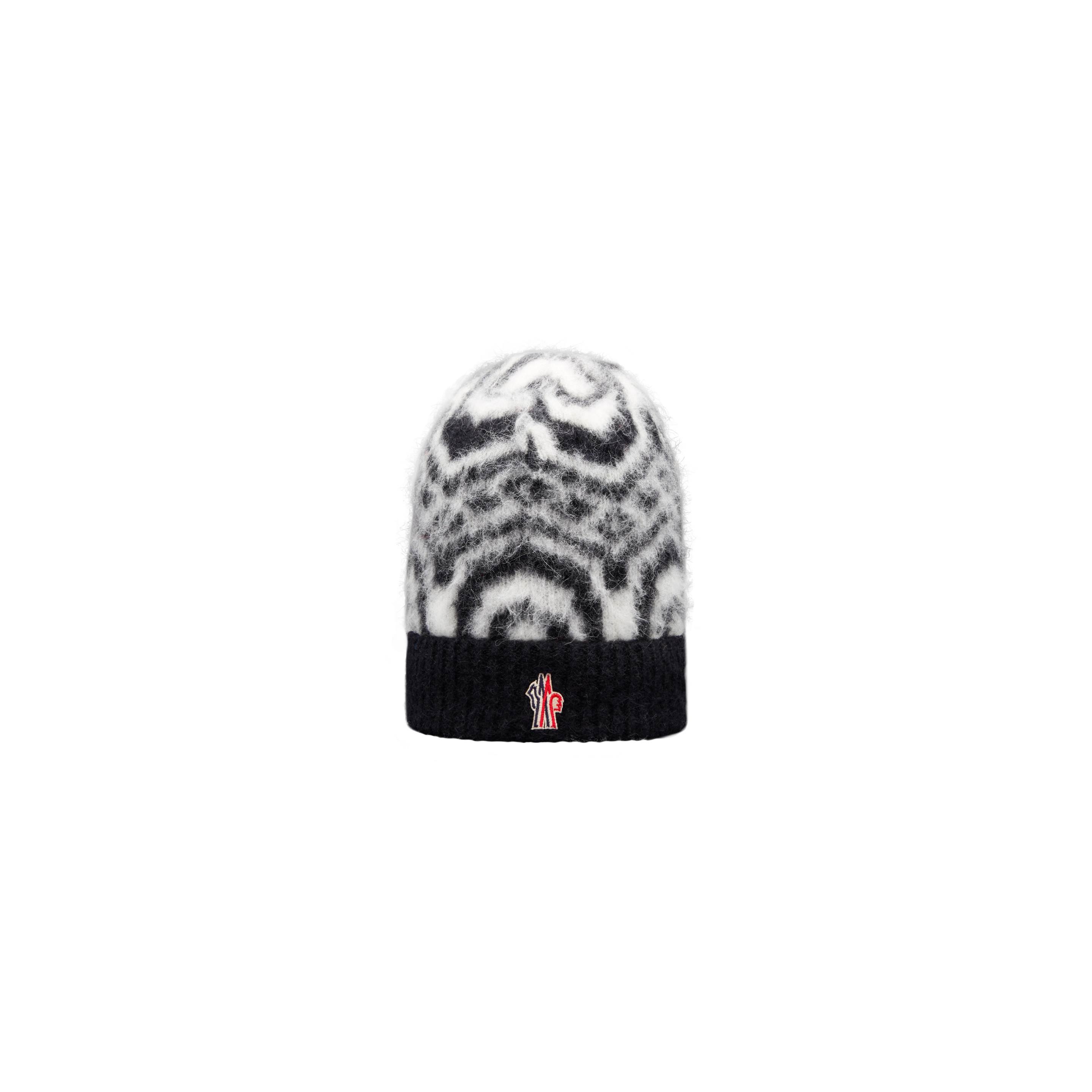 Moncler Bonnet En Laine Et Alpaga In Black