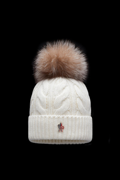 Snow White Beanie With Pom Pom - Hats & Beanies for Women | Moncler US