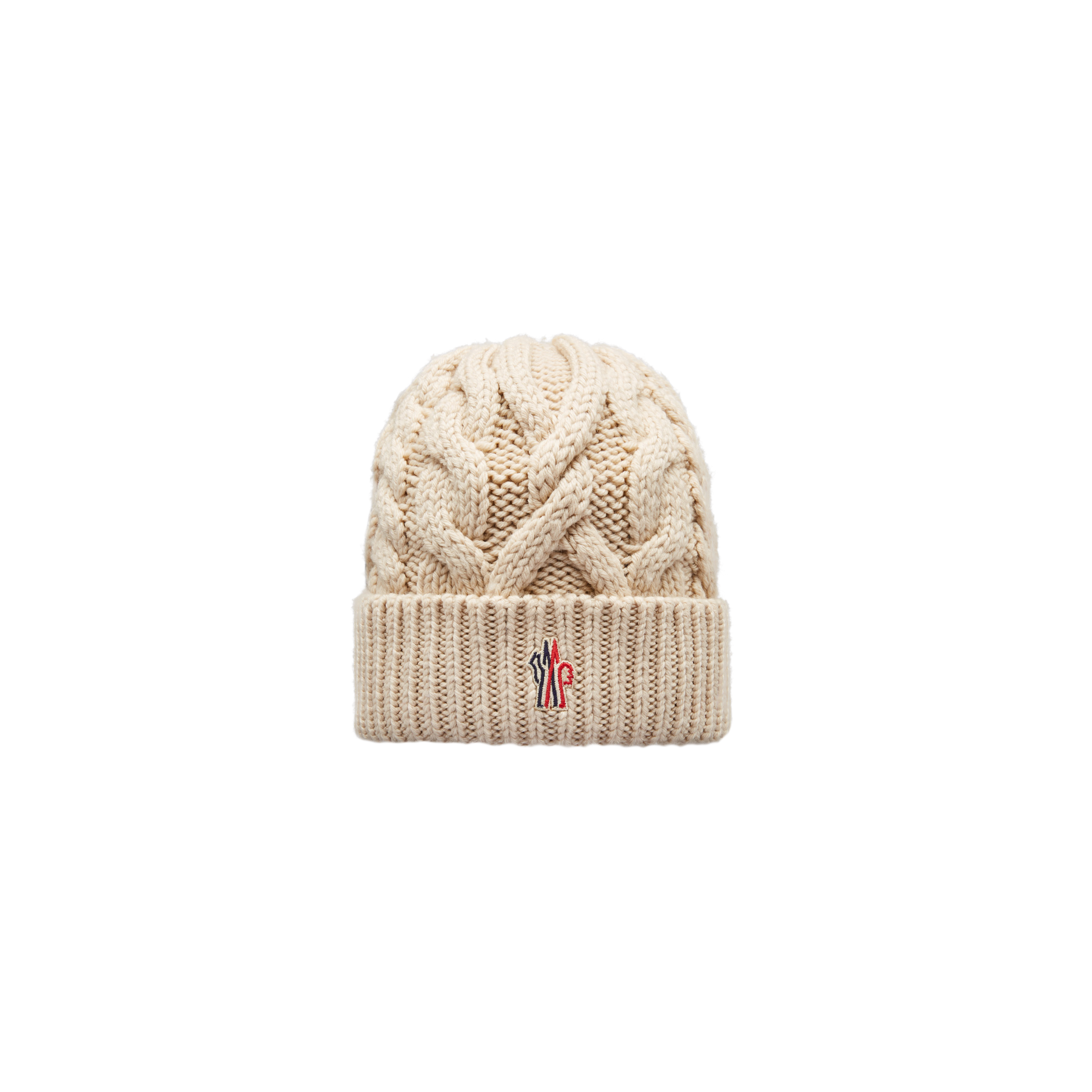 Moncler Grenoble Wool Beanie White Size One Size In Neutral