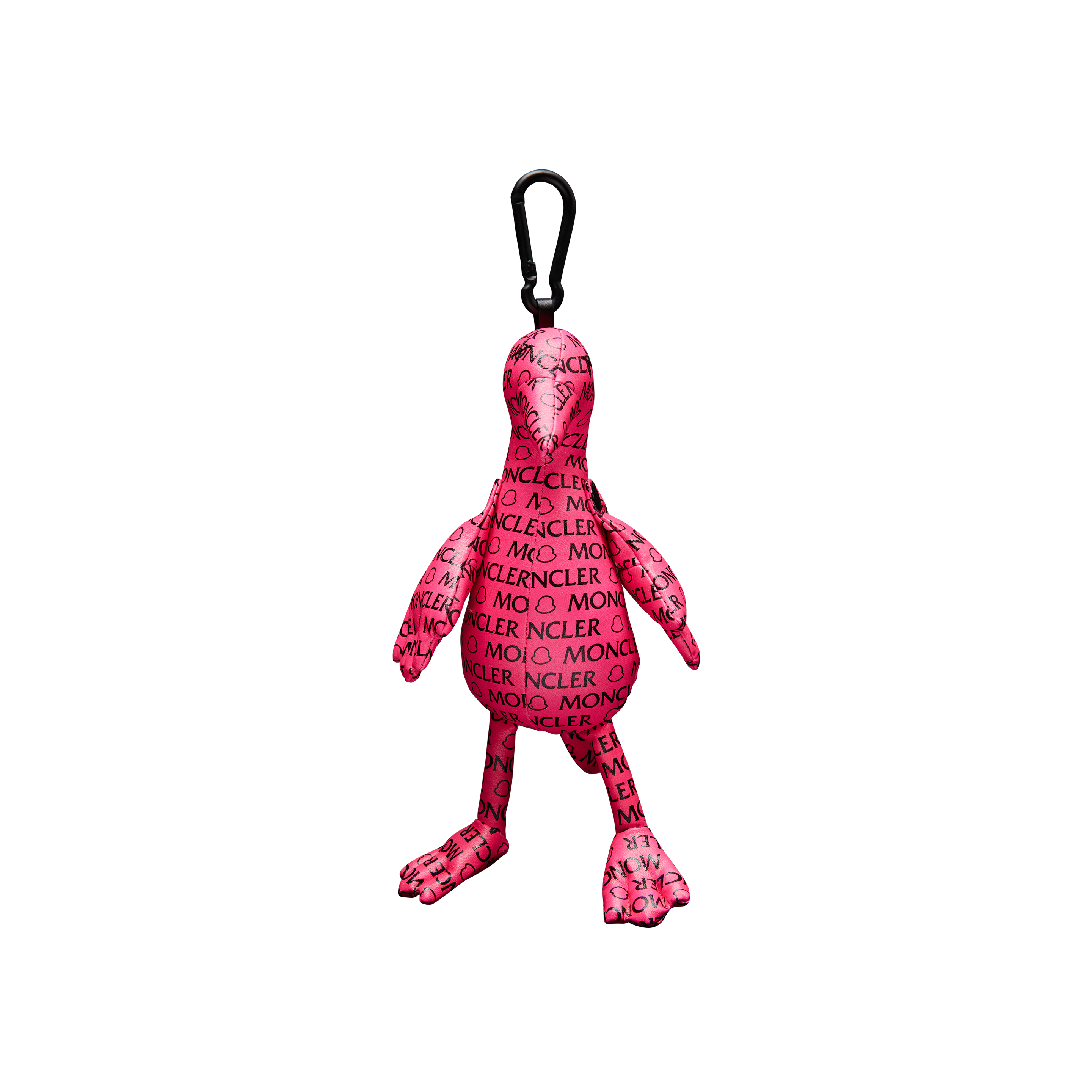 Moncler Duck-shaped Key Holder In Pink