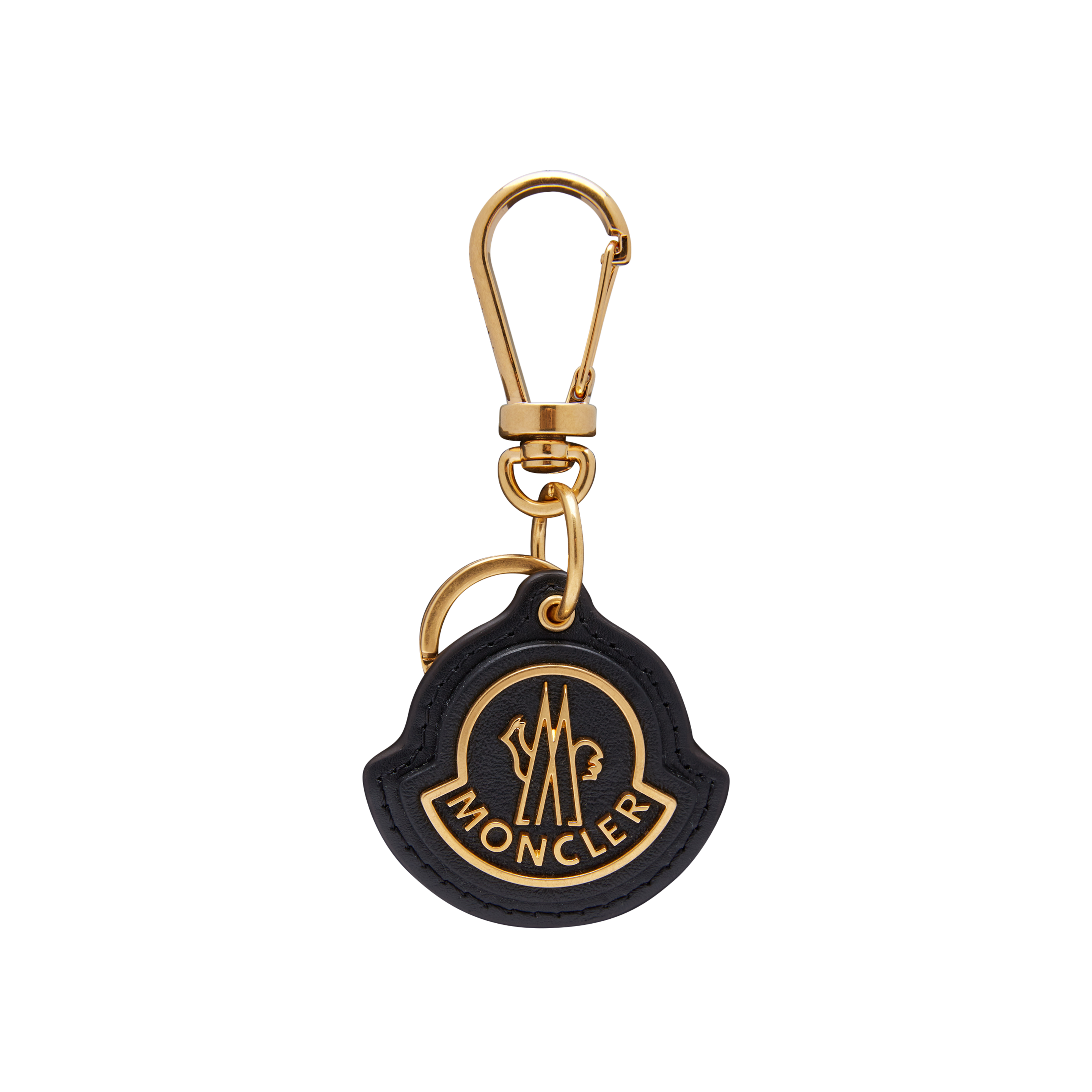 Moncler Collection Logo Key Ring In Black