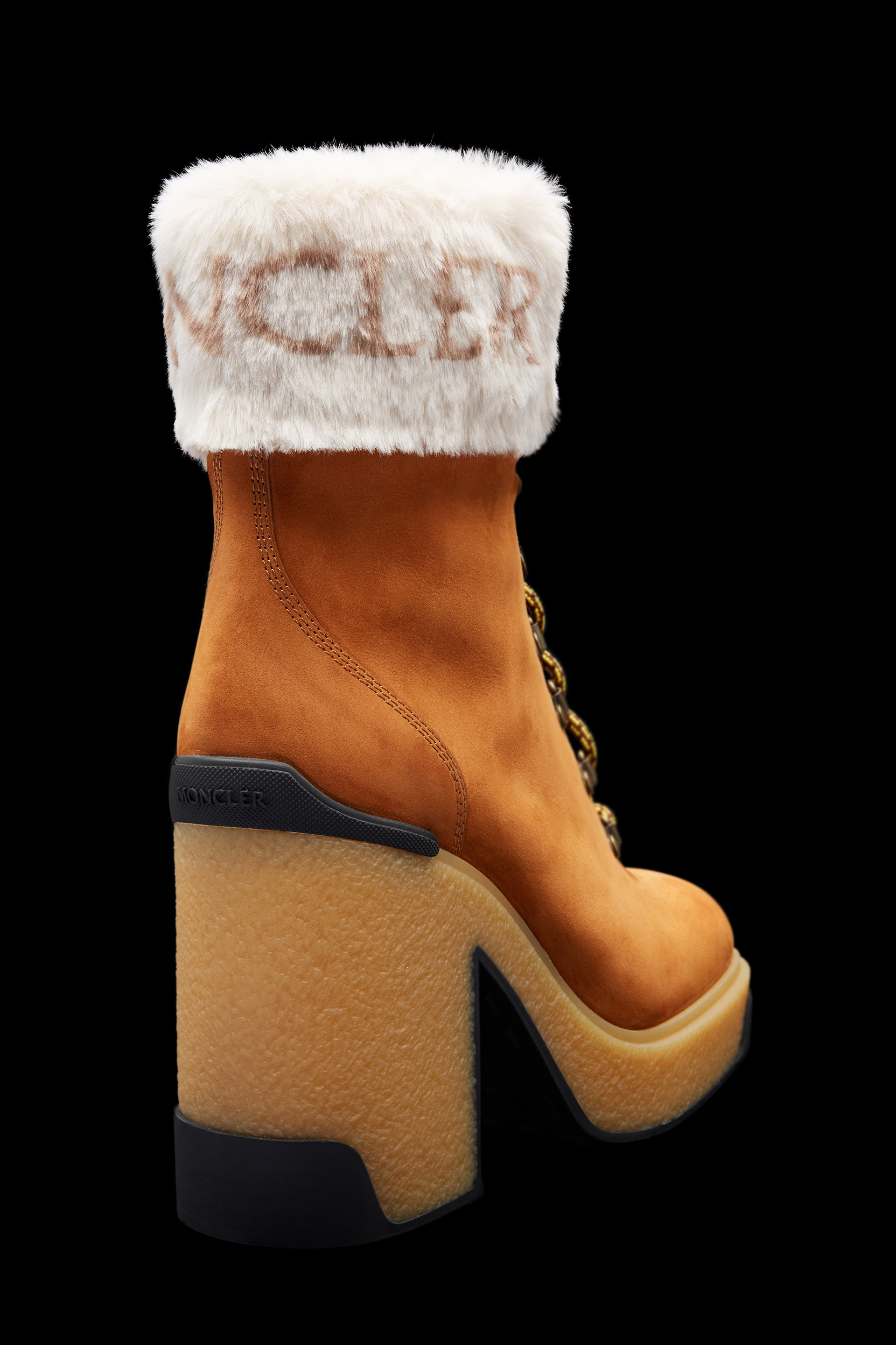 Bottines Zannie Cuir Moncler en coloris Marron Femme Chaussures Bottes Bottes et bottines compensées 