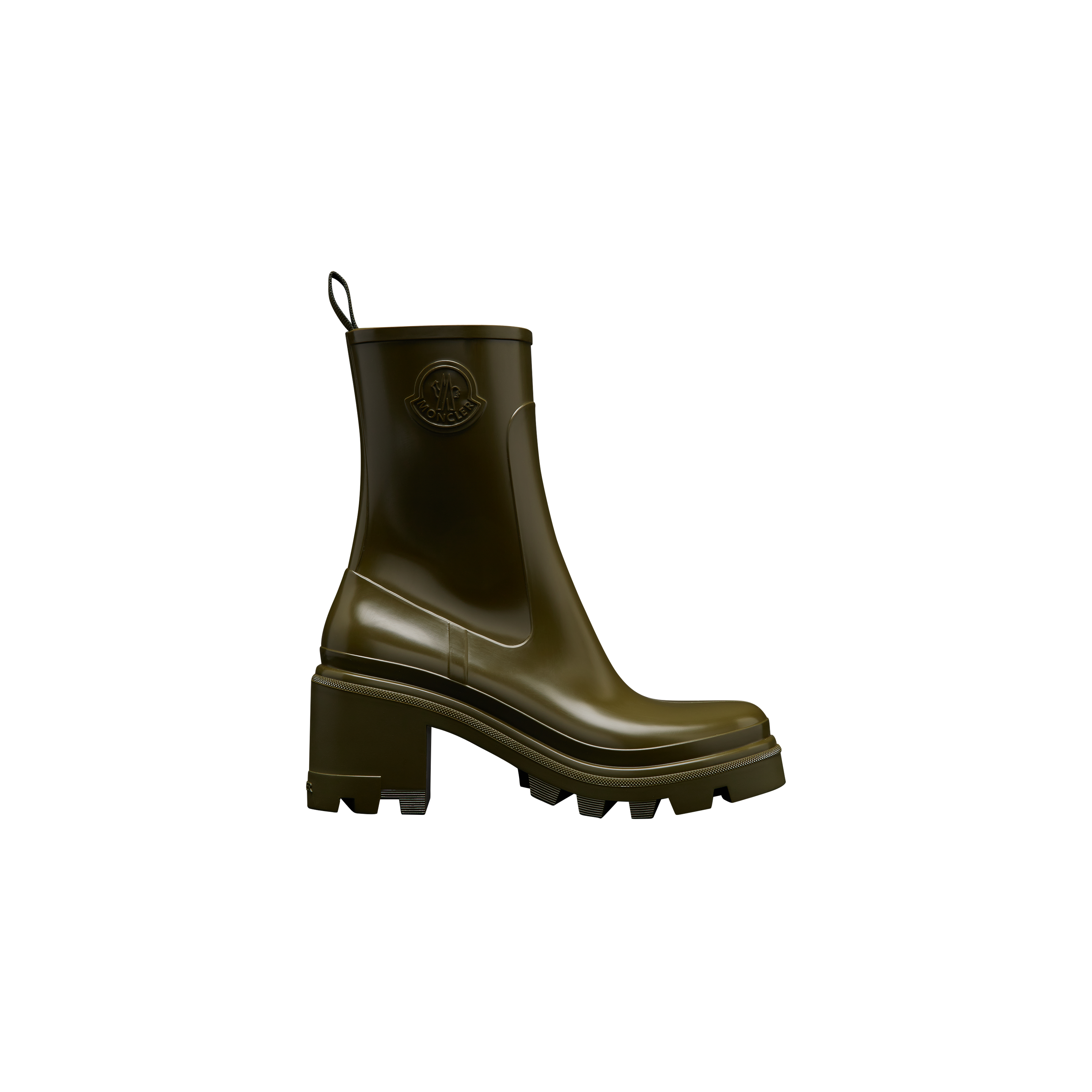 Moncler Collection Loftgrip Rain Boots Green Size 38