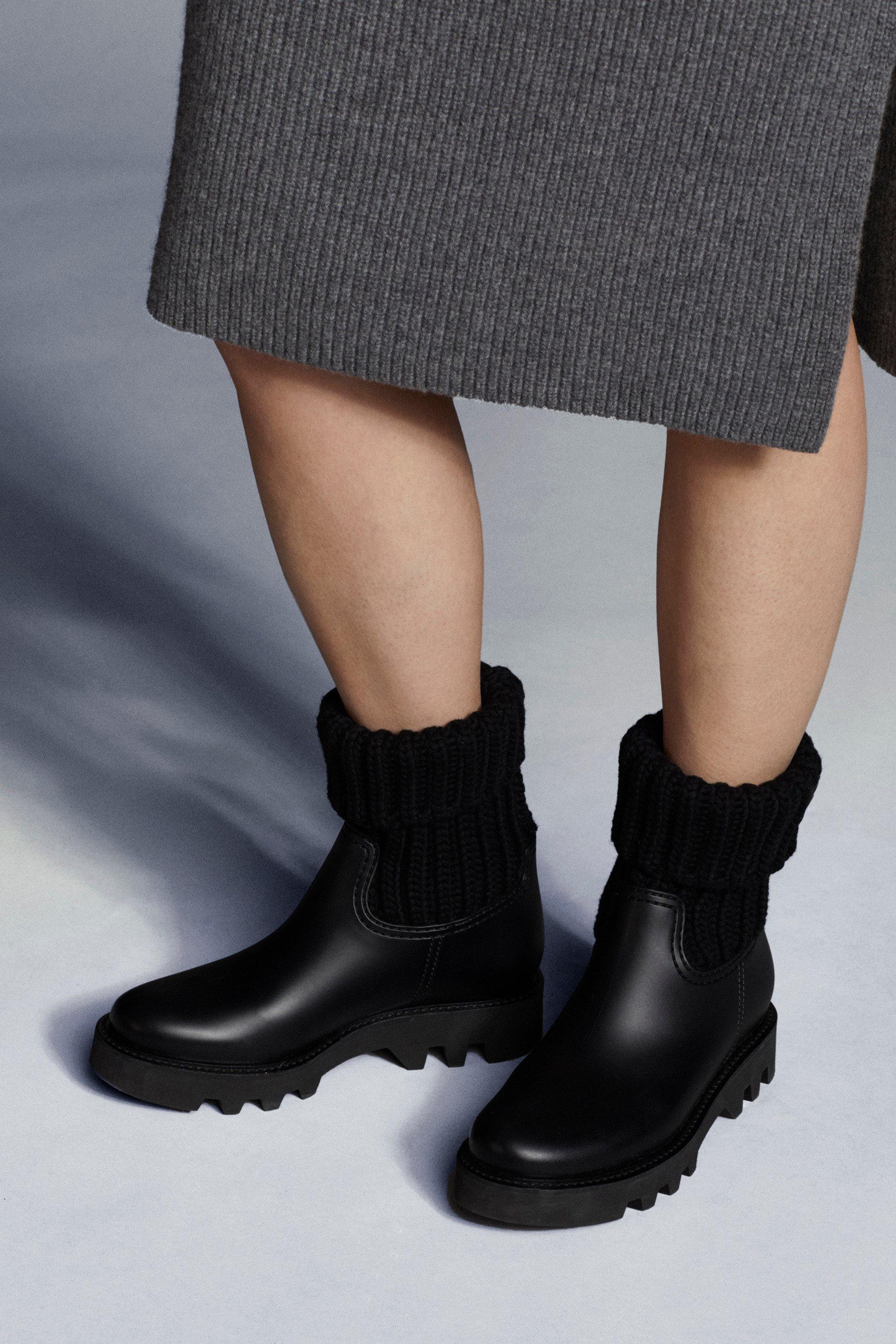 Womens Shoes Boots Ankle boots Moncler Rubber Ginette Ankle Boots in Black 
