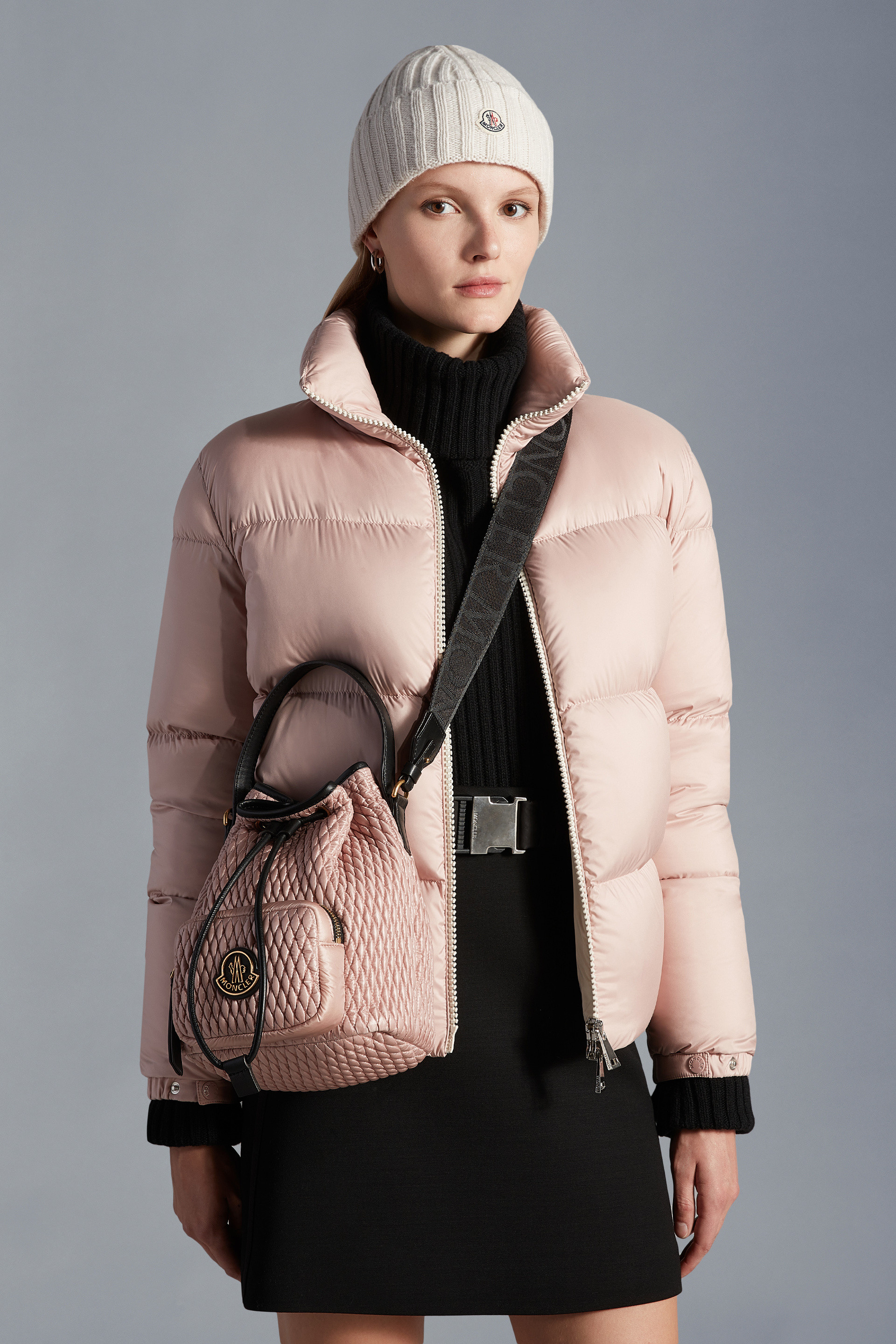 Moncler Synthetic Snow Puffer Crossbody Bag in Pink Womens Bags Crossbody bags and purses 