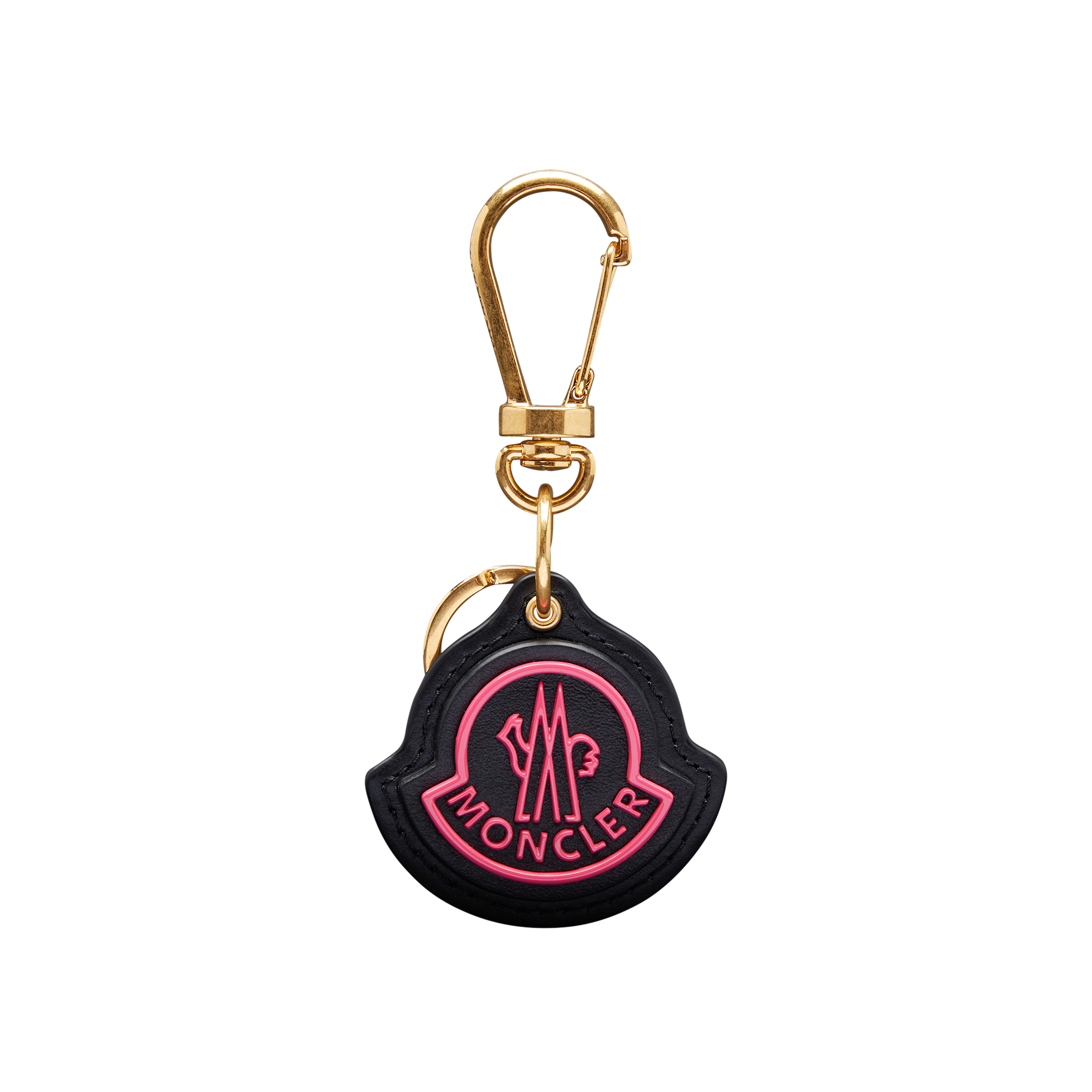 Moncler Collection Logo Key Ring In Black