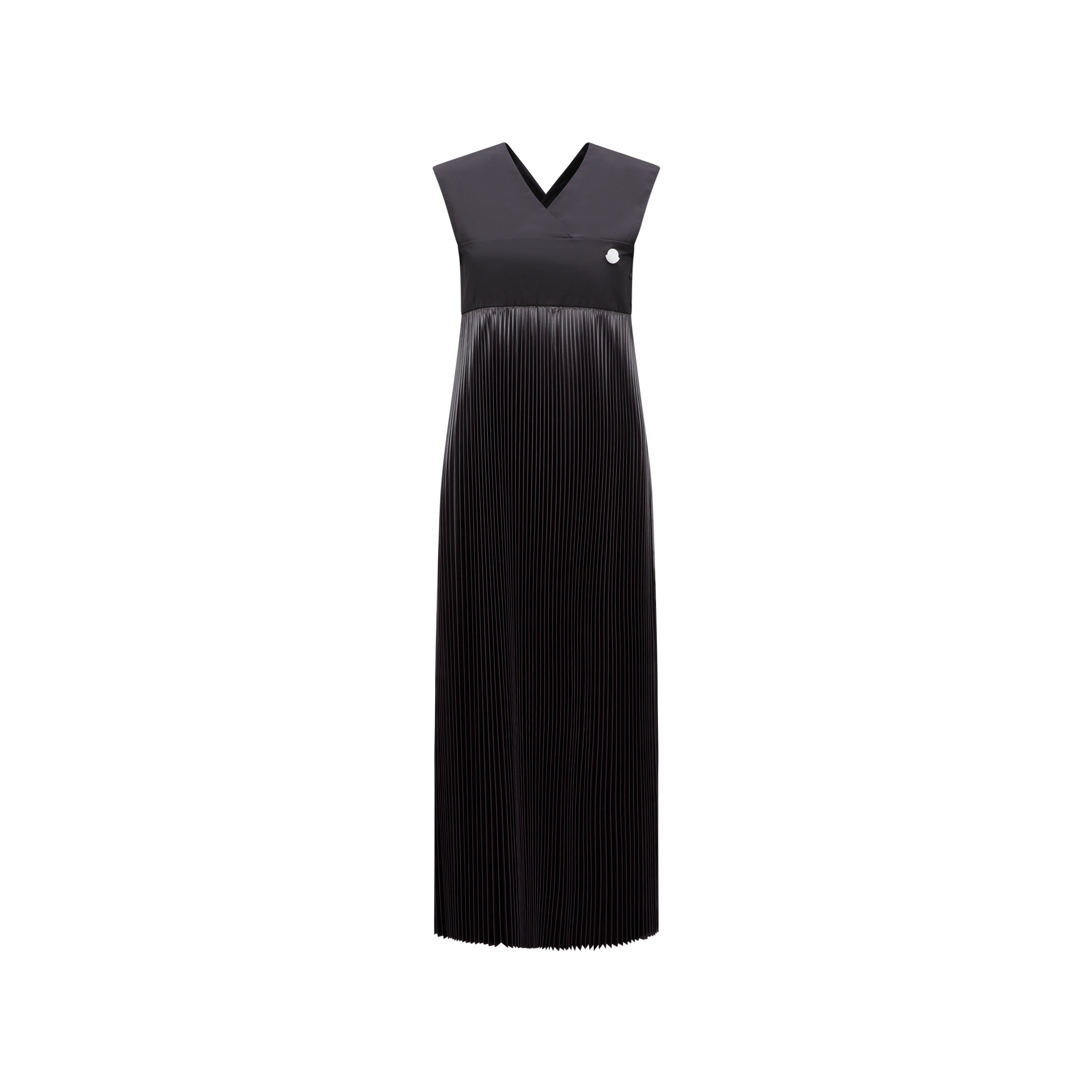 Moncler Genius Pleated Maxi Dress Black