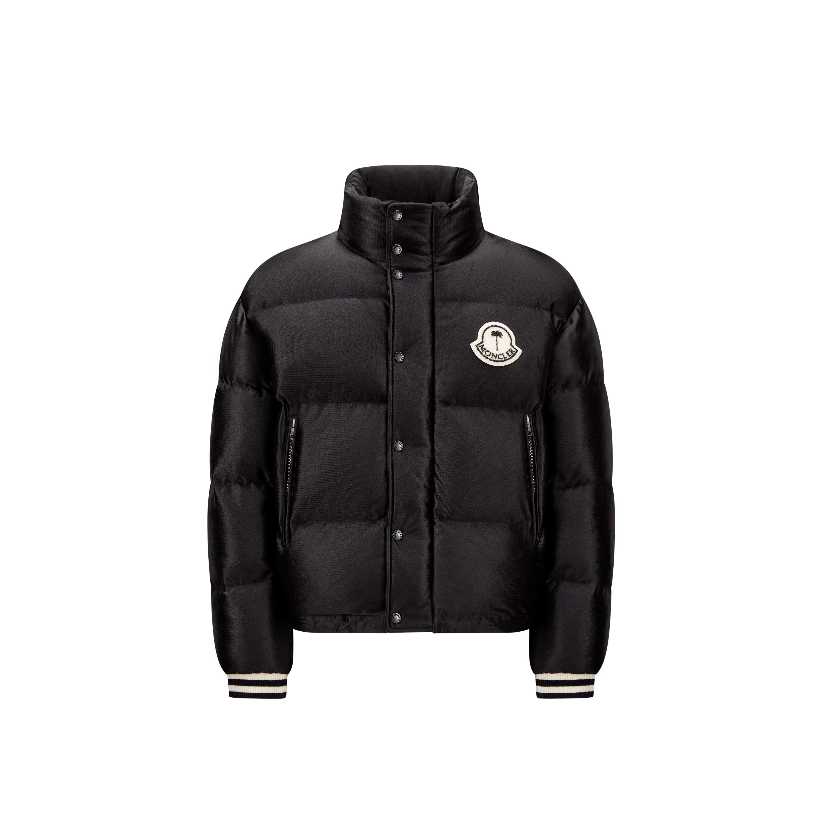 Moncler Genius 8 Moncler Palm Angels Black Wharram Down Jacket In Blue