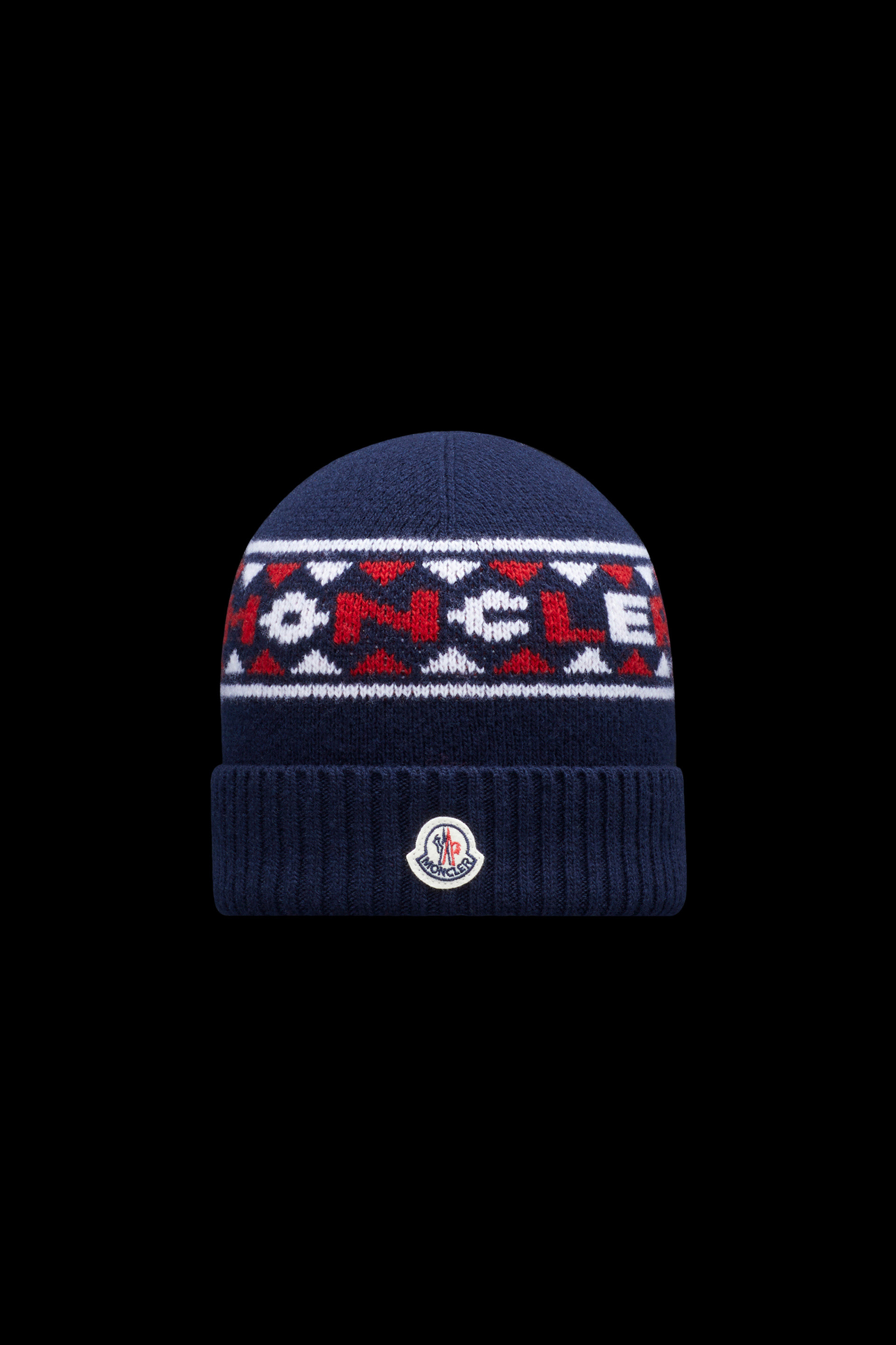 Navy Blue Logo Wool Beanie 