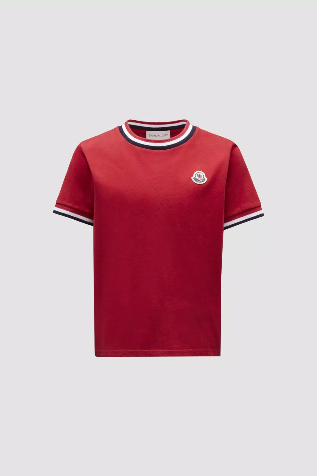 T-shirt tricolore Garçon Rose Rouge Moncler 1