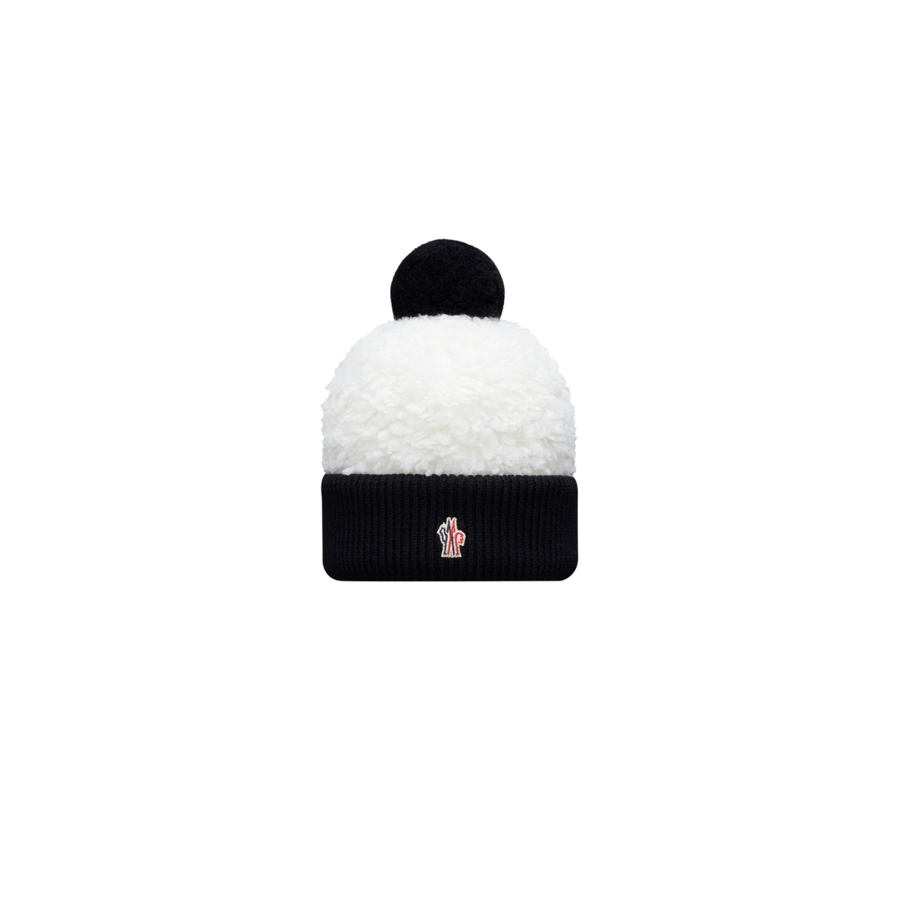 Moncler Kids' Teddy Beanie With Pom Pom White