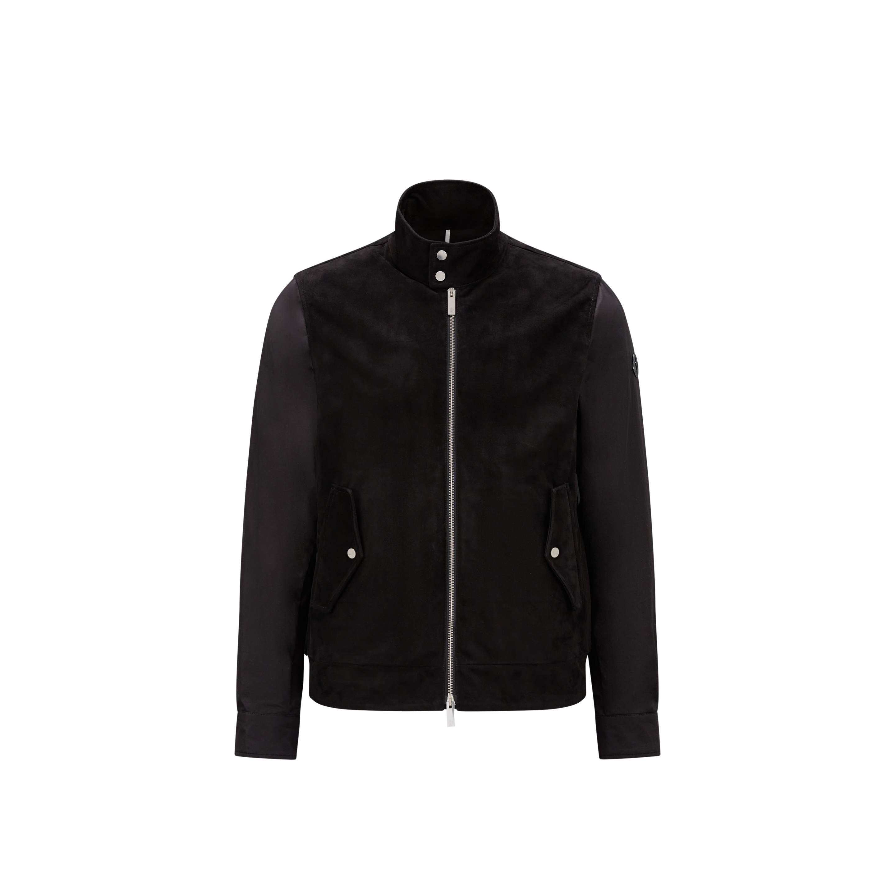 Moncler Collection Veste En Daim Barelles In Black