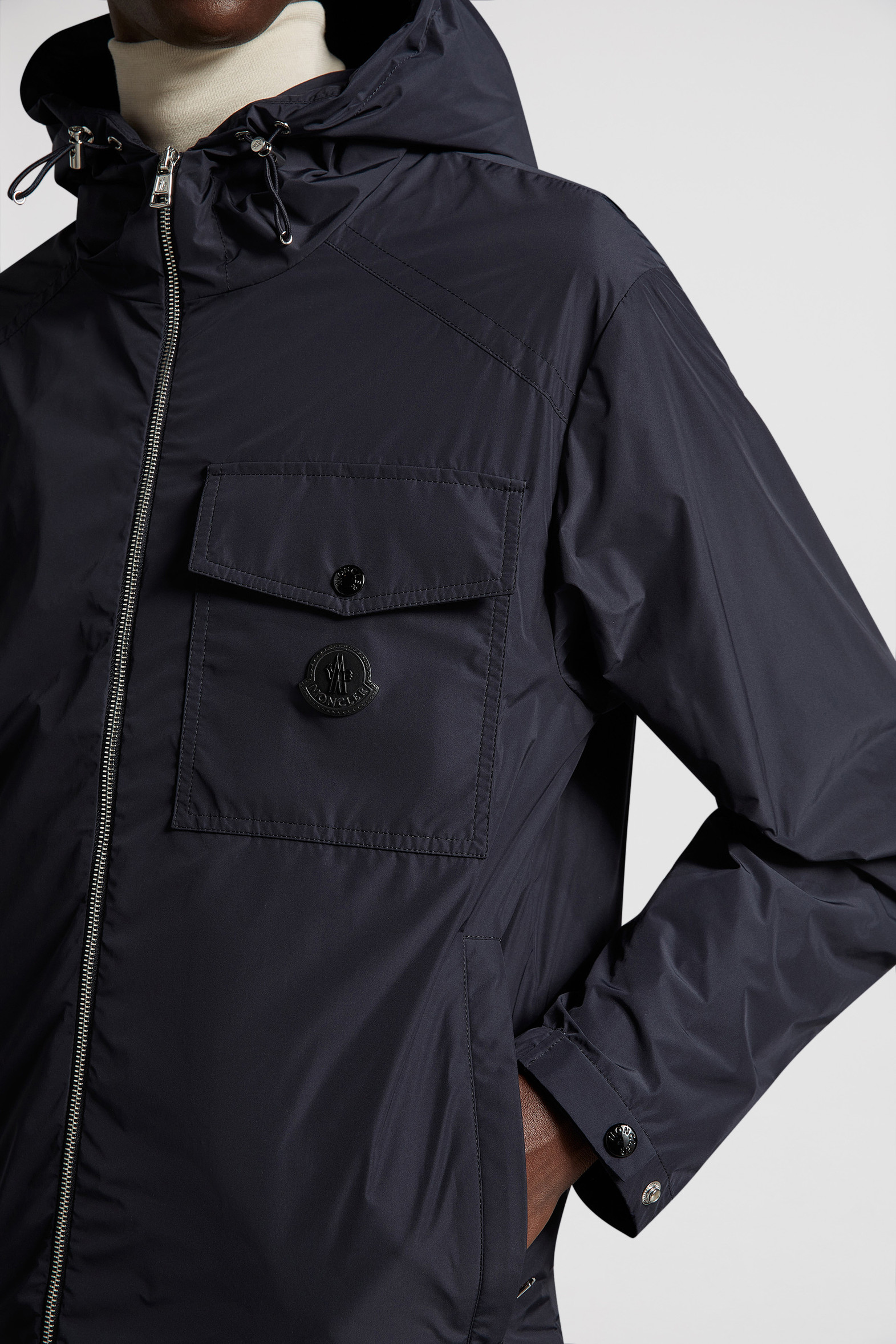 Navy Blue Fuyue Windbreaker Windbreakers & Raincoats for Men Moncler US