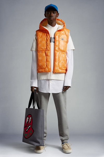 men orange moncler vest