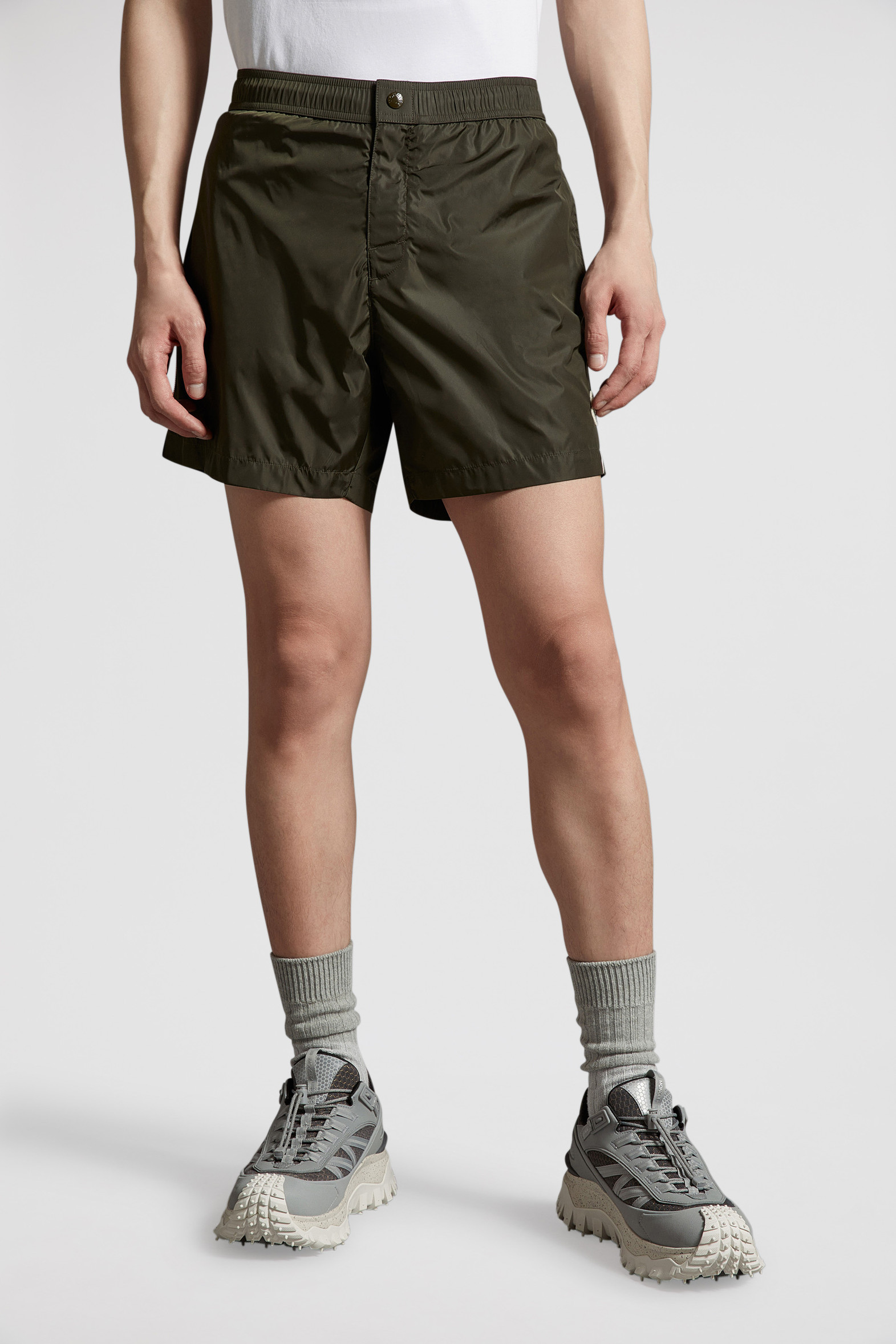 Khaki Swim Shorts Swimwear for Men Moncler US