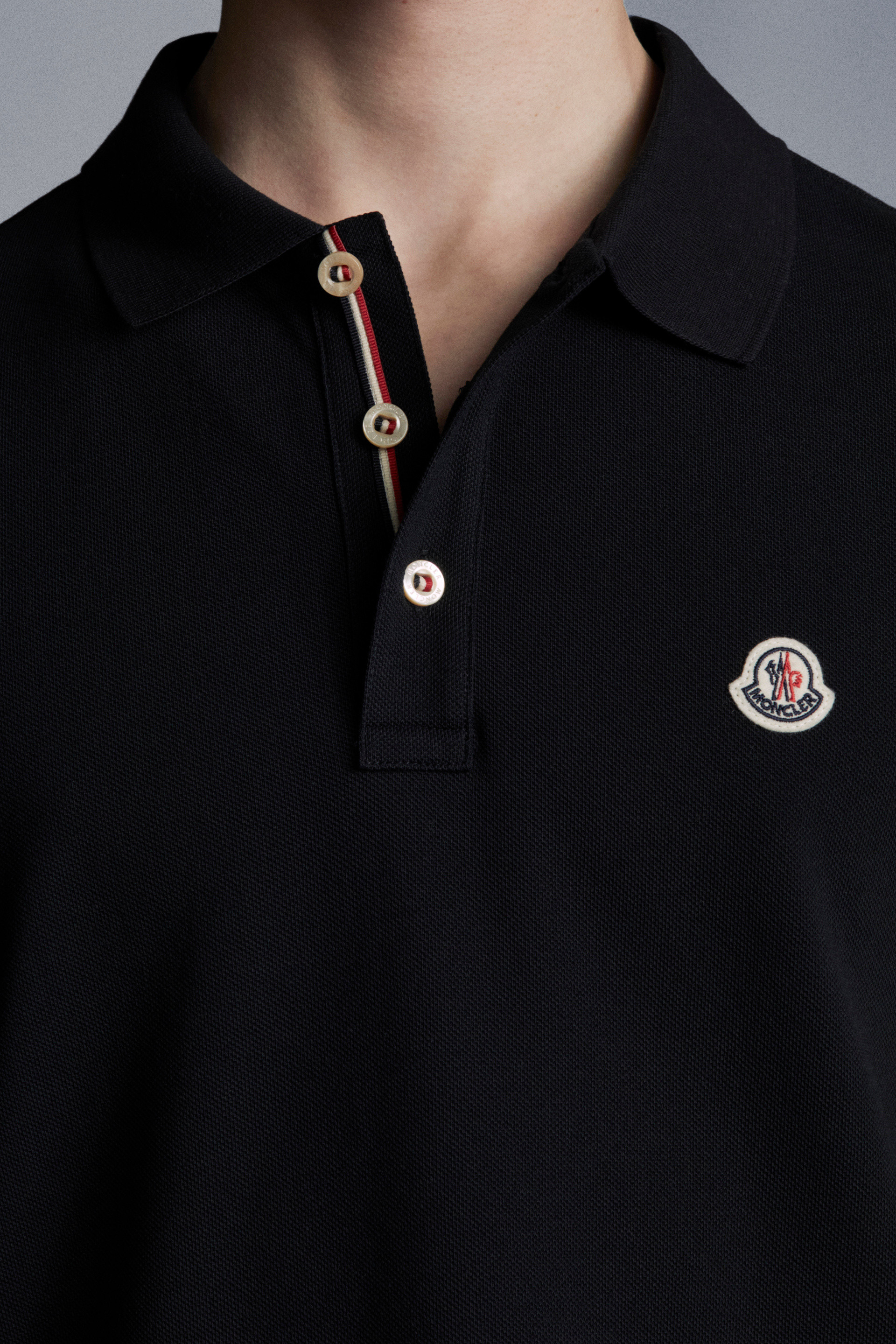 Skole lærer Kære Hård ring Black Logo Polo Shirt - Polos & T-shirts for Men | Moncler US