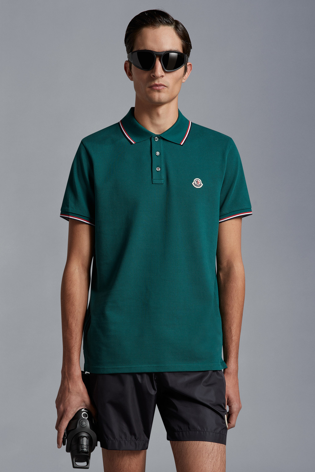 Dark Green Logo Polo Shirt - Polos & T-shirts for Men | Moncler GR