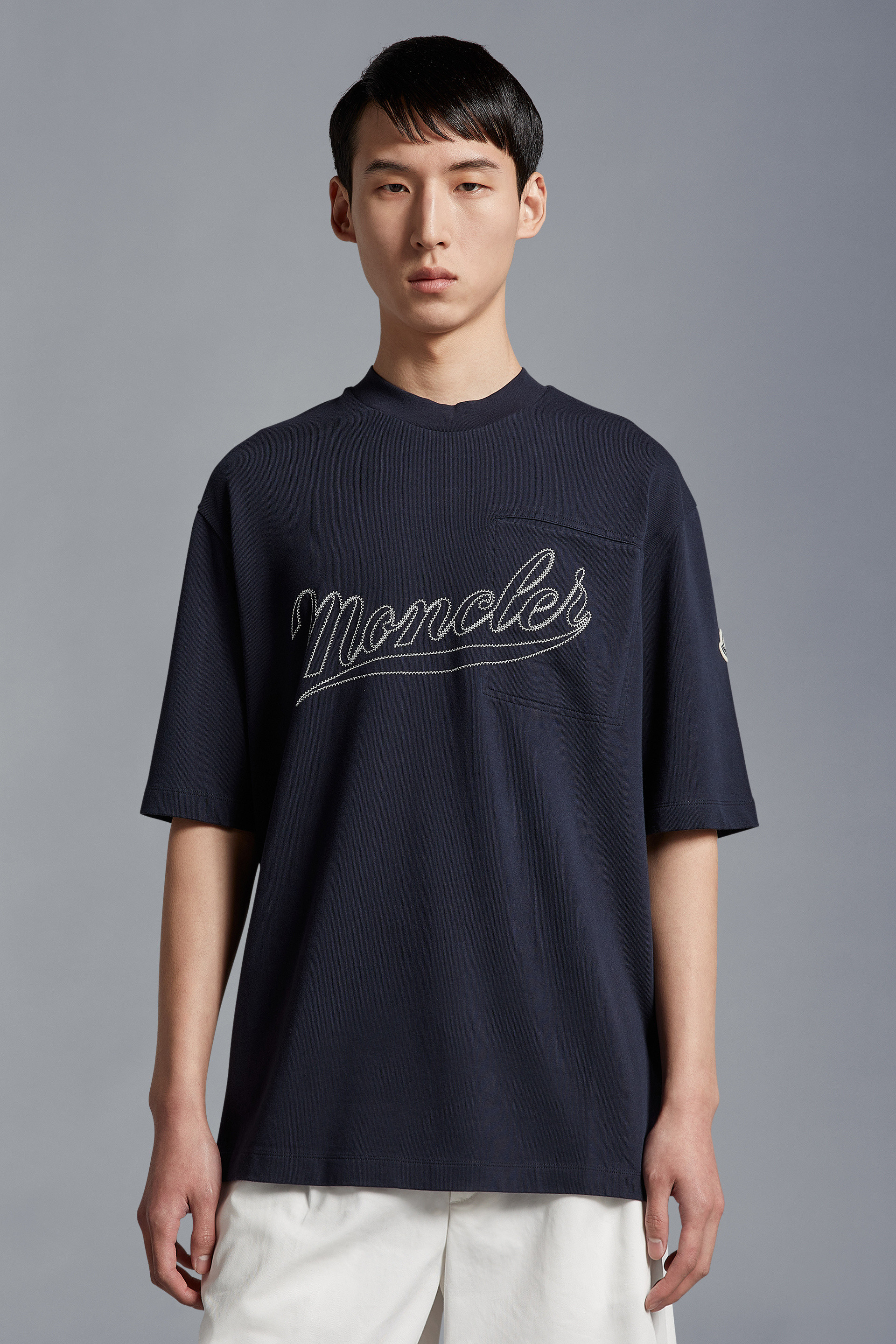 moncler t shirt navy blue