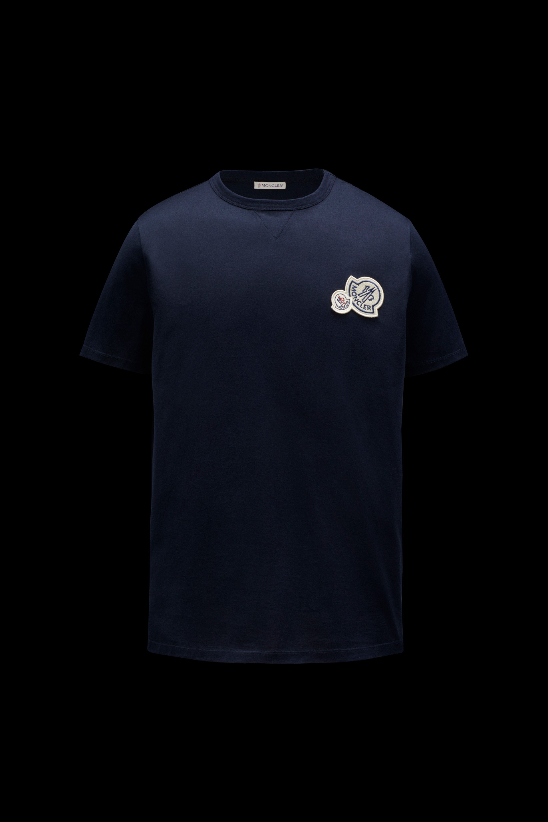 Moncler Slim-fit Logo-print Cotton-jersey T-shirt In Blue