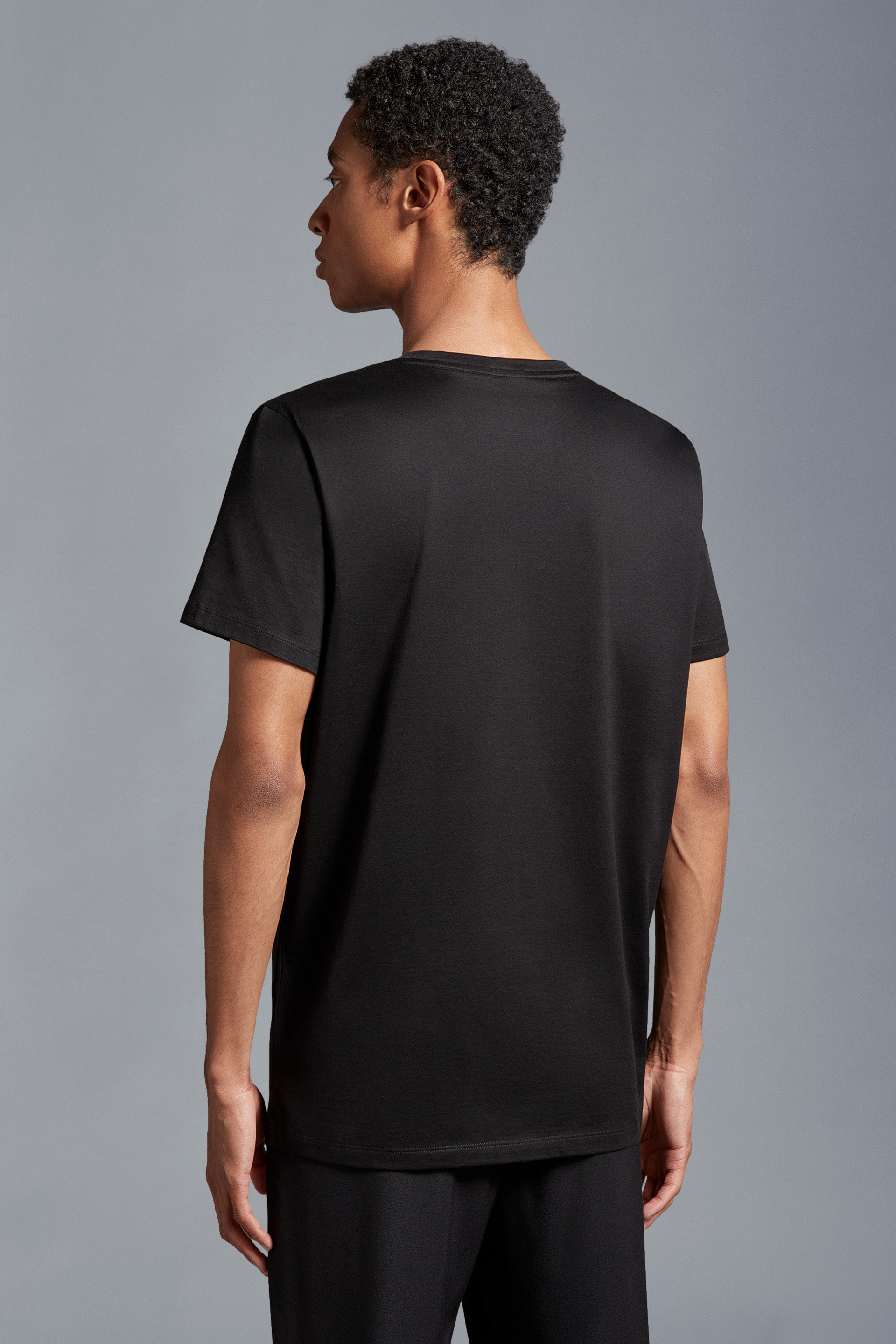 モンクレール Sサイズ スリムフィット 黒 Tシャツ - Tシャツ
