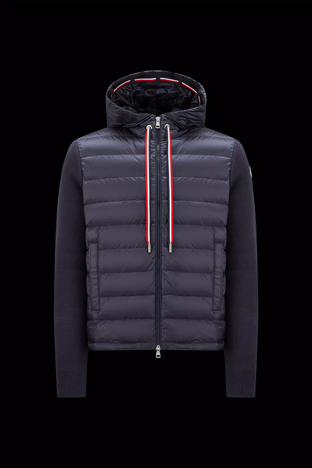 Navy Blue Padded Hoodie - Sweaters & Cardigans for Men | Moncler US