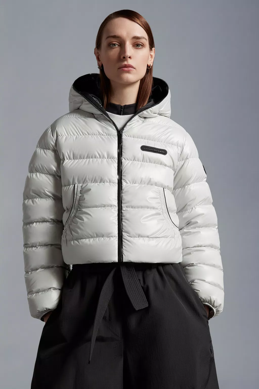 White Ivory Short Down Jacket - Short Down Jackets for | Moncler US