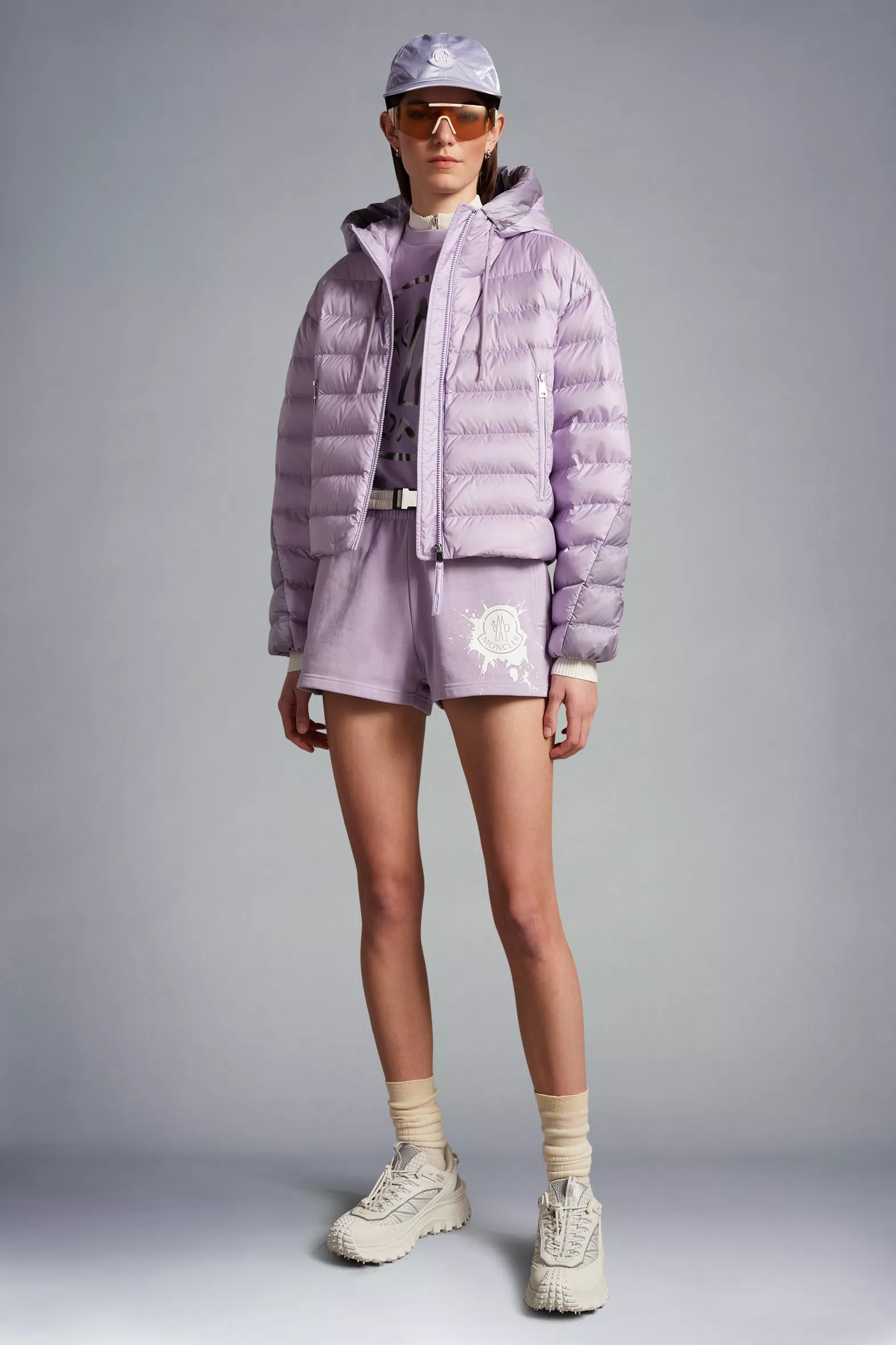 Lilac Sylans Short Down Jacket - Short Down Jackets for Women | Moncler US