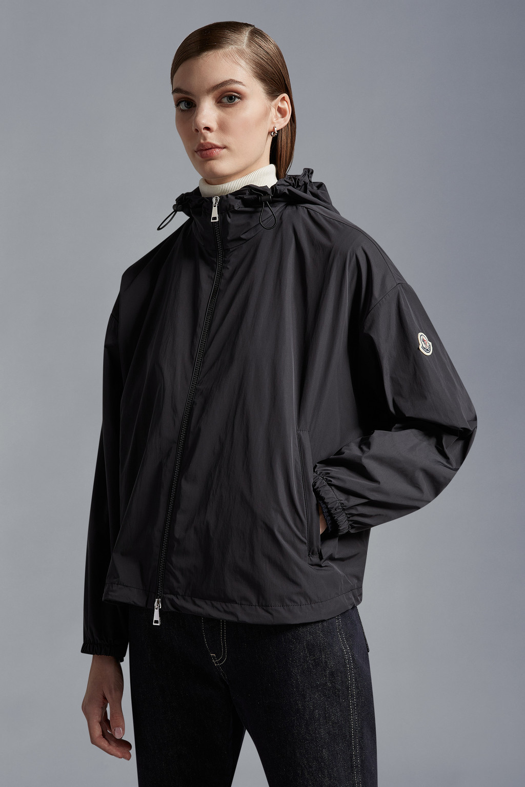 Black Tyx Hooded Rain Jacket | Moncler CA - Moncler