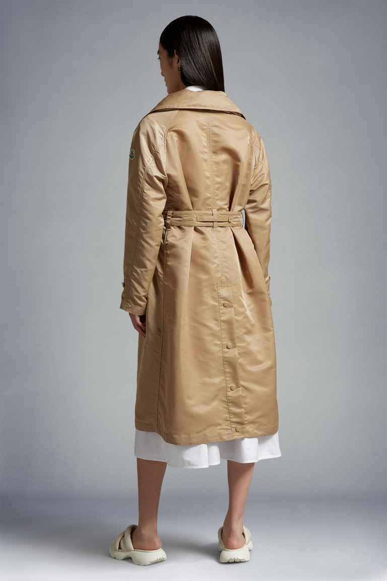 Montclair Tailored Water-Repellent Trench Coat - Beige