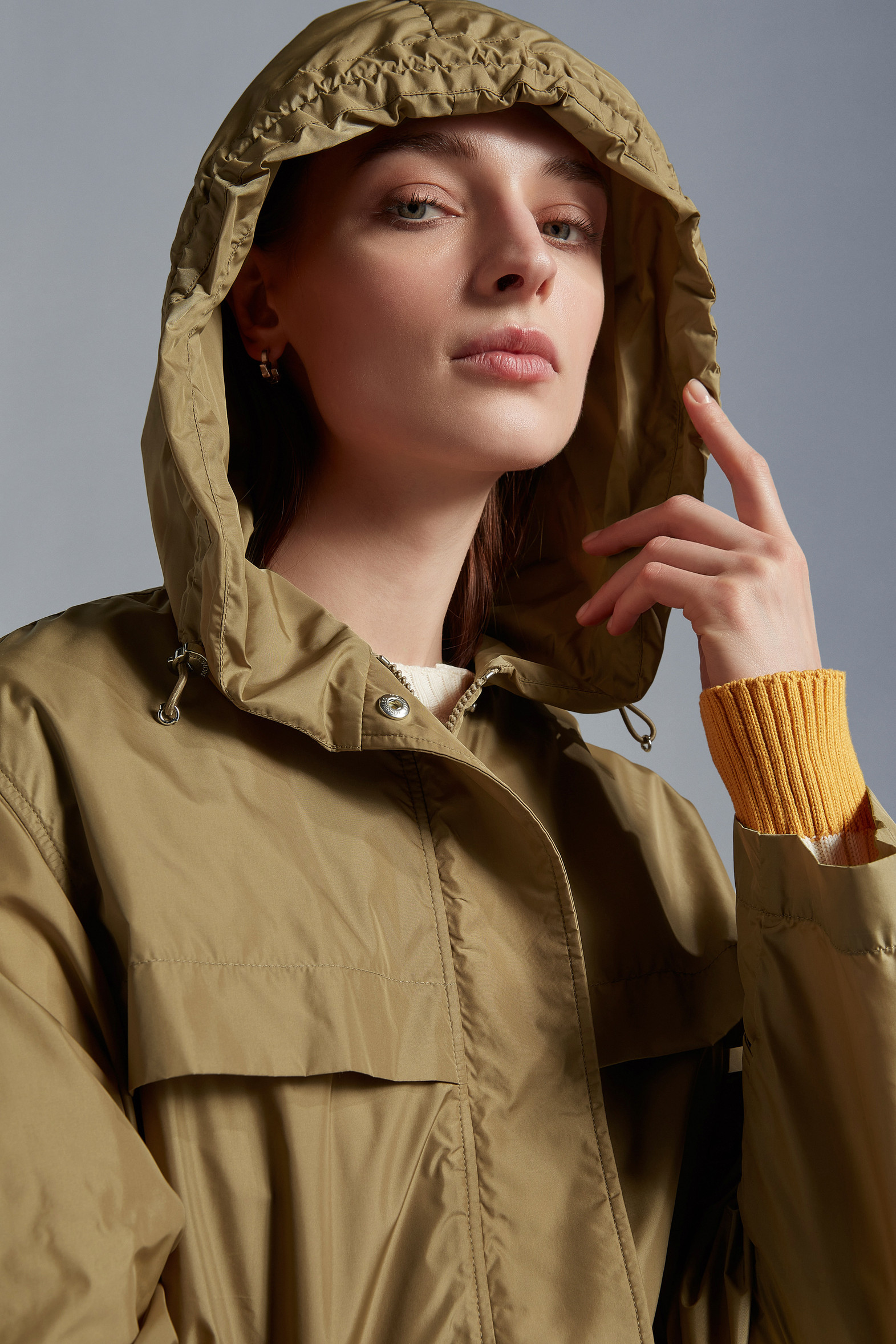 Beige Hiengu Rain Coat Windbreakers & Raincoats for Women Moncler SG