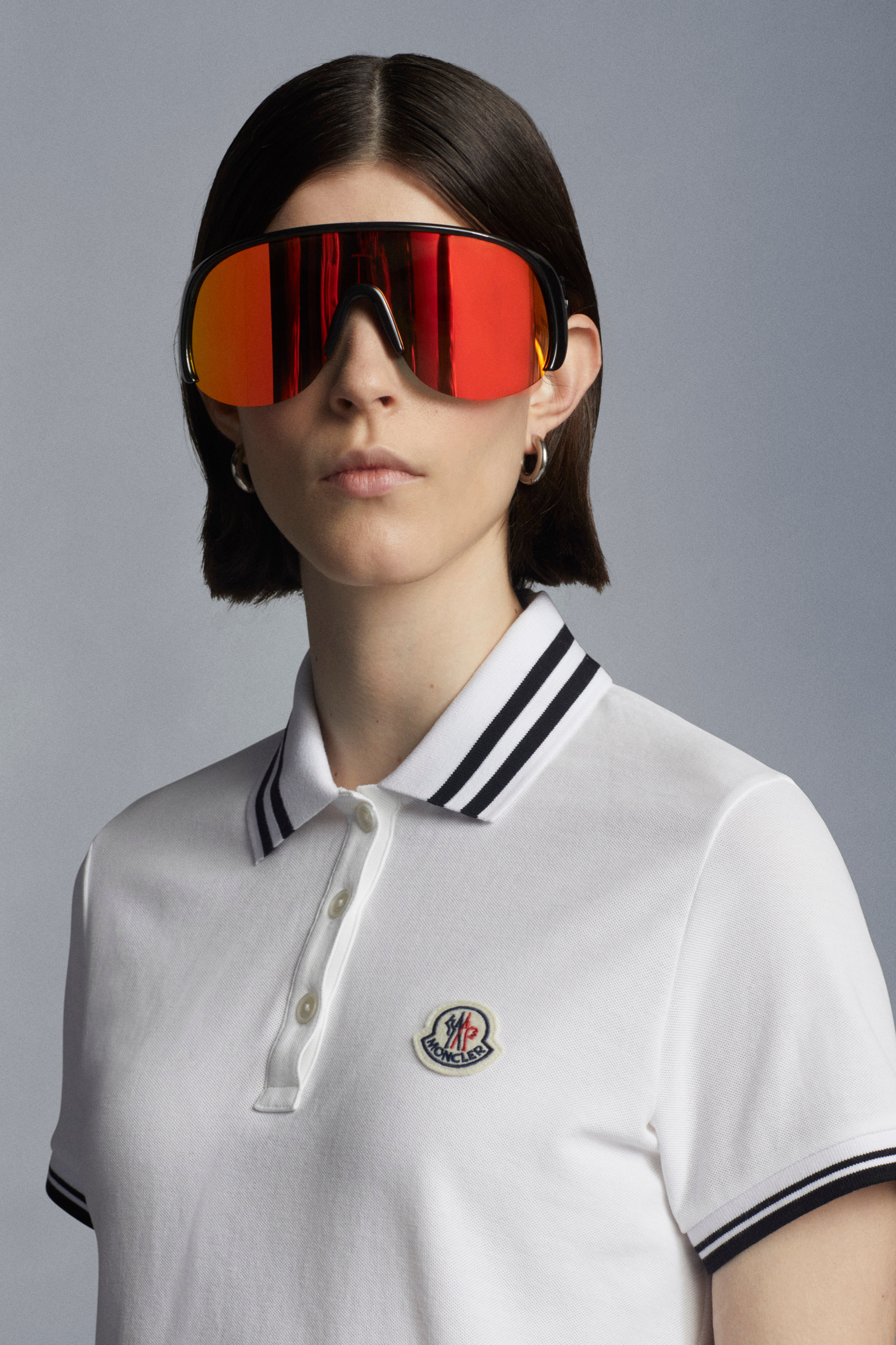 liefde Nieuwe aankomst Autonomie Optical White Logo Patch Polo Shirt - Tops & T-shirts for Women | Moncler US