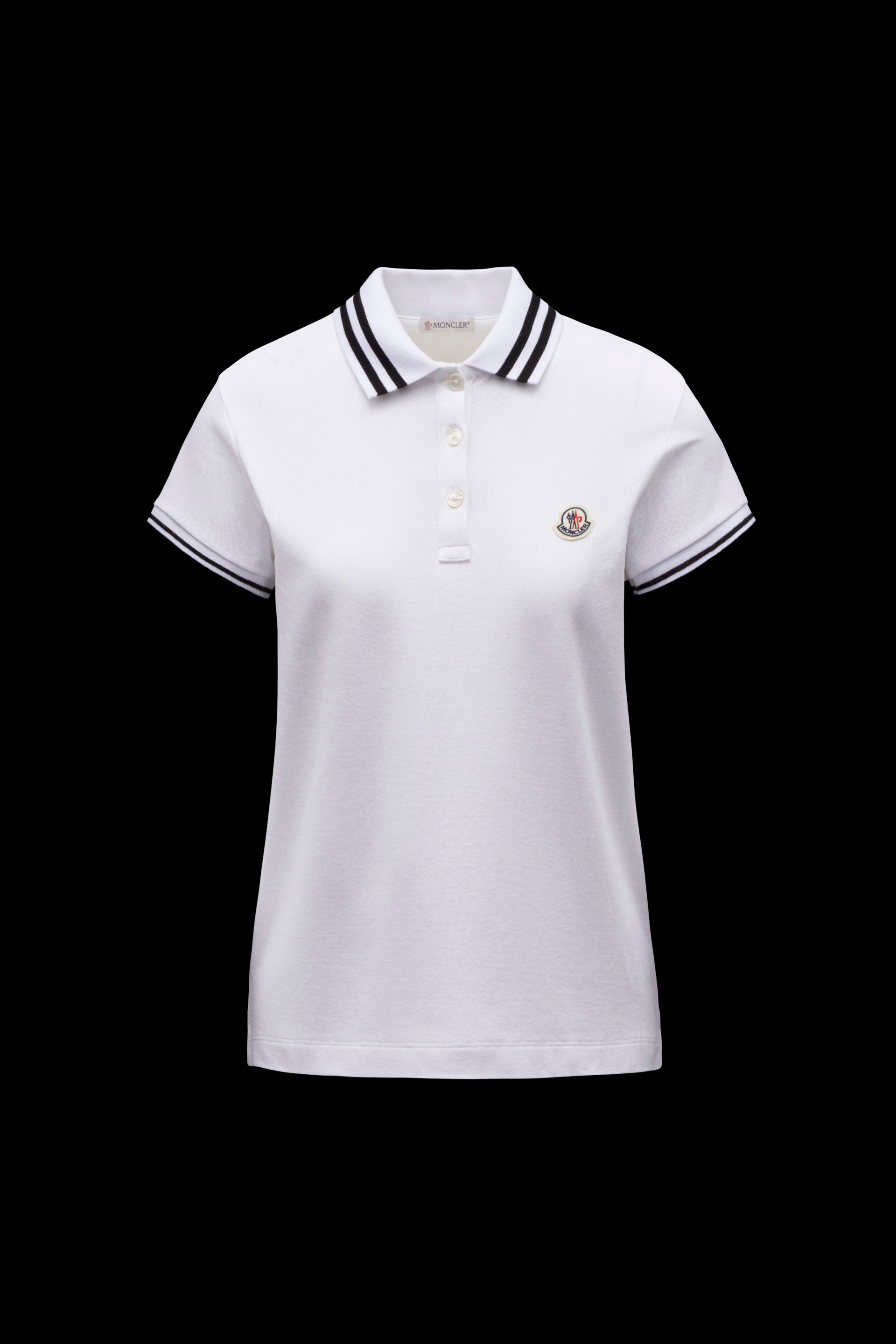 liefde Nieuwe aankomst Autonomie Optical White Logo Patch Polo Shirt - Tops & T-shirts for Women | Moncler US