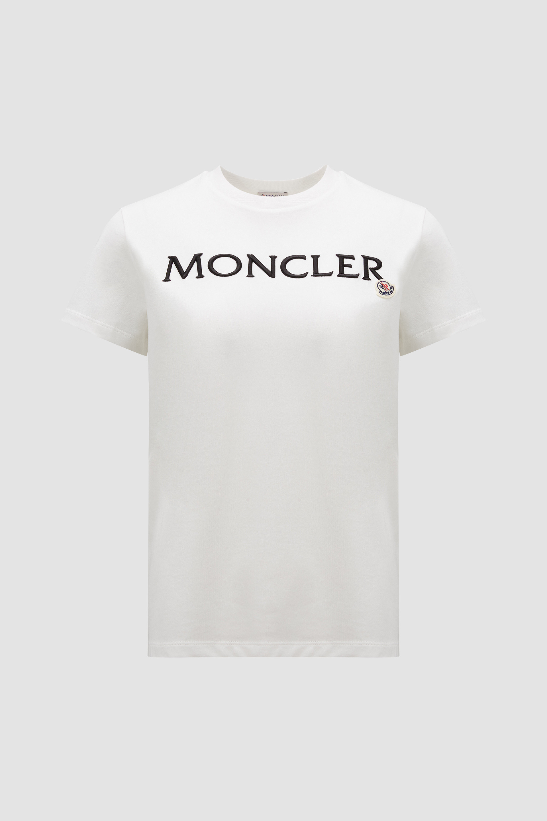 上品 モンクレール 新品未使用 L オフホワイト Tシャツ ロゴ トップス 