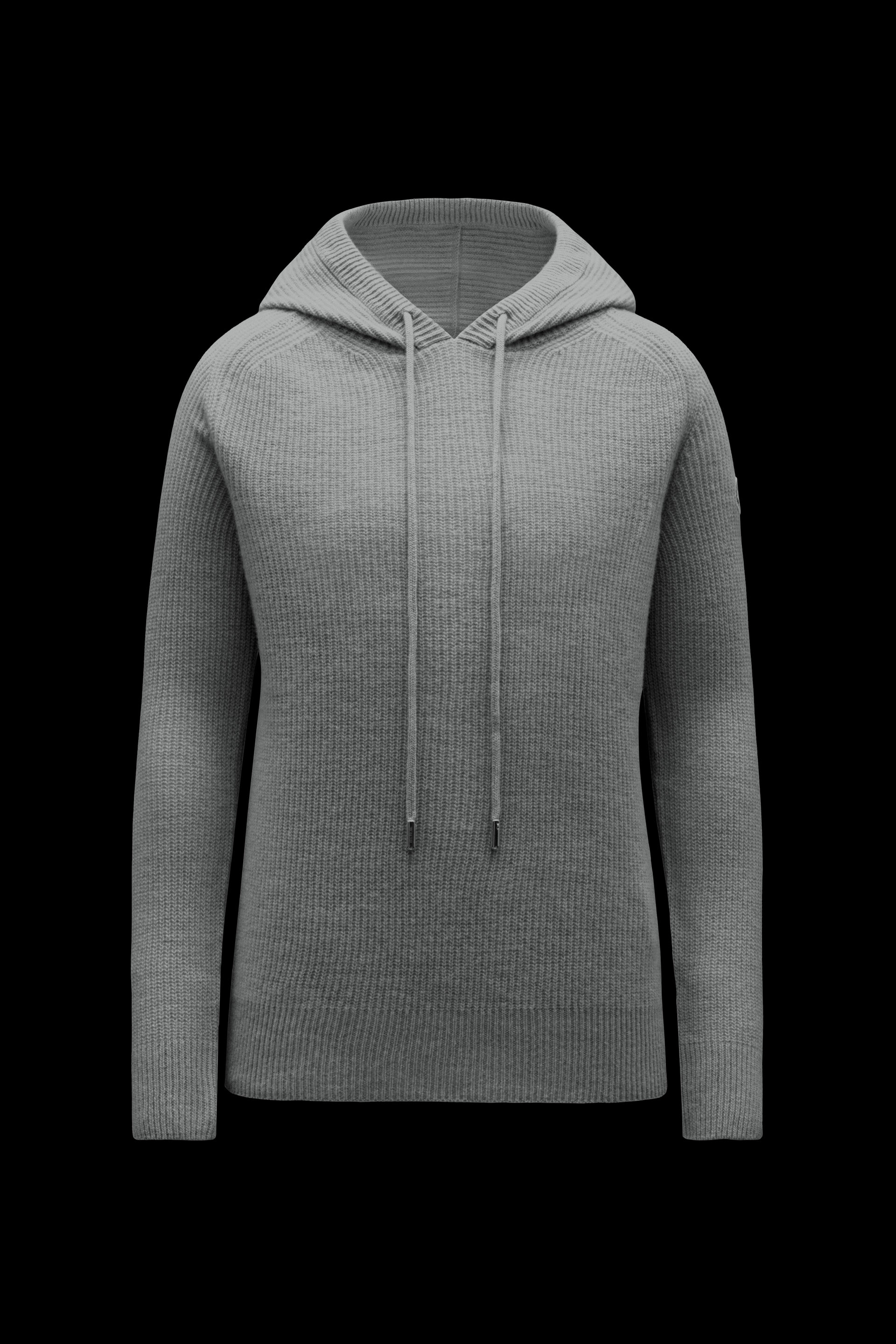 Motel dråbe Sind Dark Grey Wool & Cashmere Hoodie - Sweaters & Cardigans for Women | Moncler  US